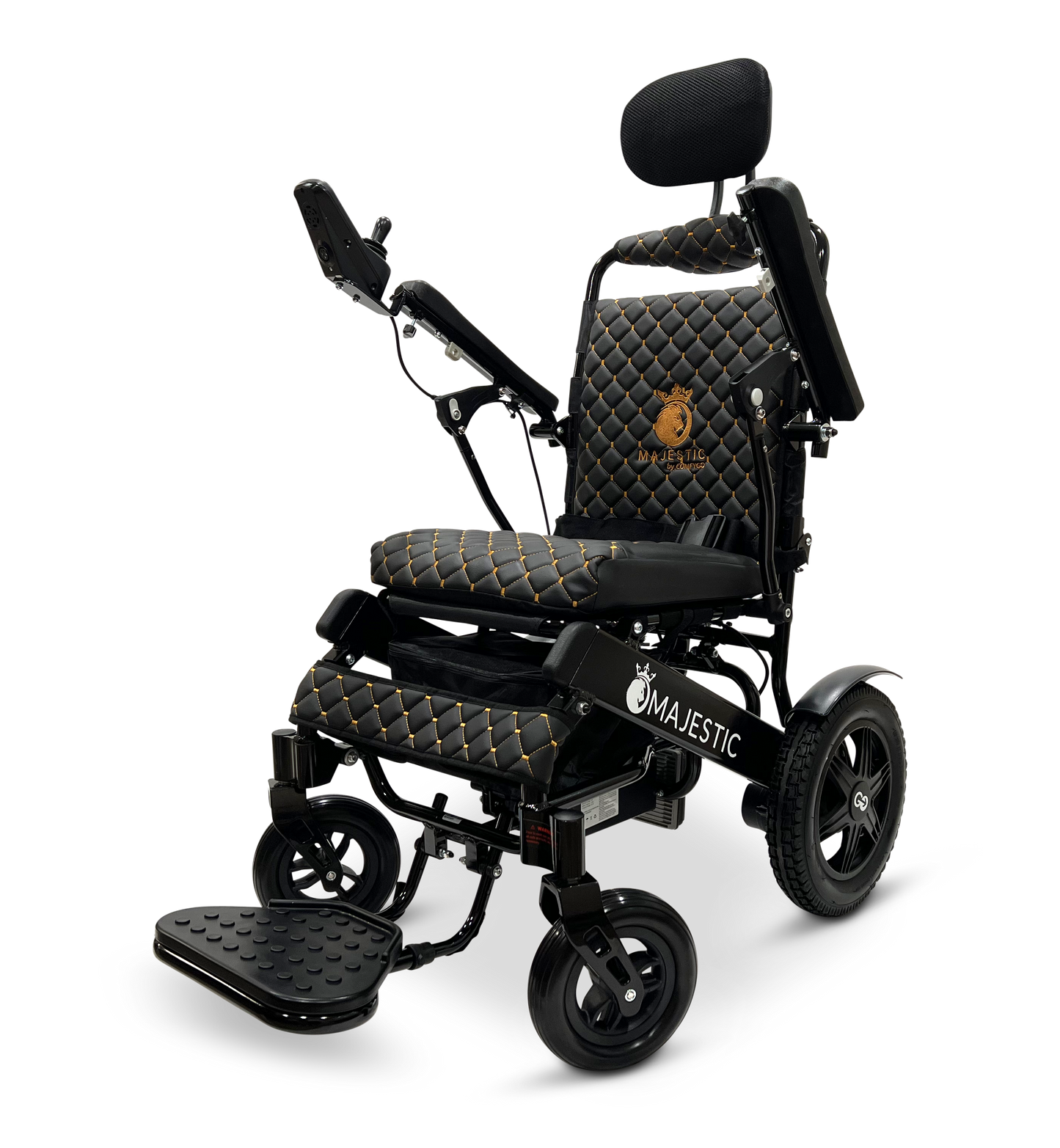 MAJESTIC IQ-9000 Auto Recline Remote Controlled Electric Wheelchair Black Black