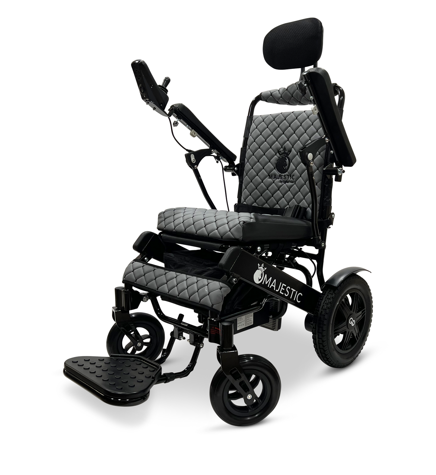 MAJESTIC IQ-9000 Auto Recline Remote Controlled Electric Wheelchair Black Gray