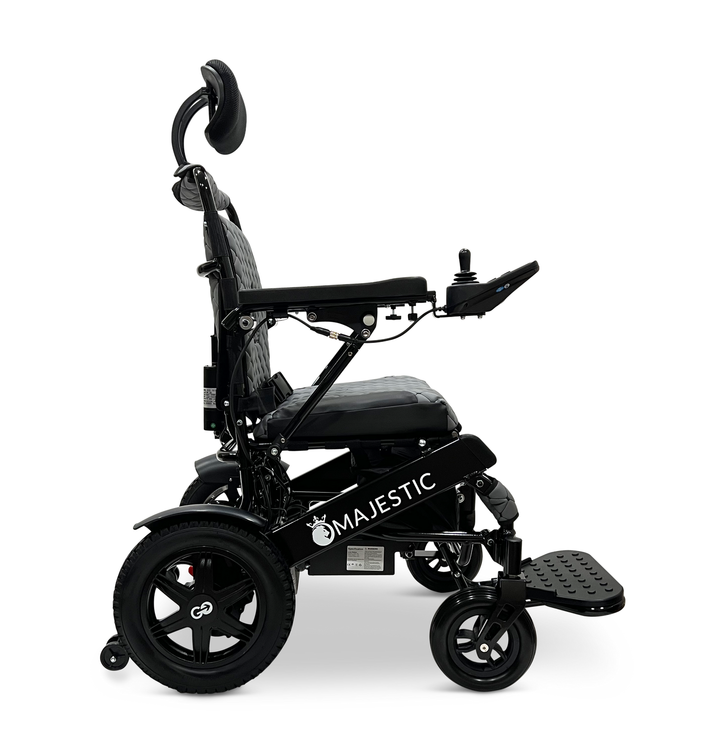 MAJESTIC IQ-9000 Auto Recline Remote Controlled Electric Wheelchair Black Gray
