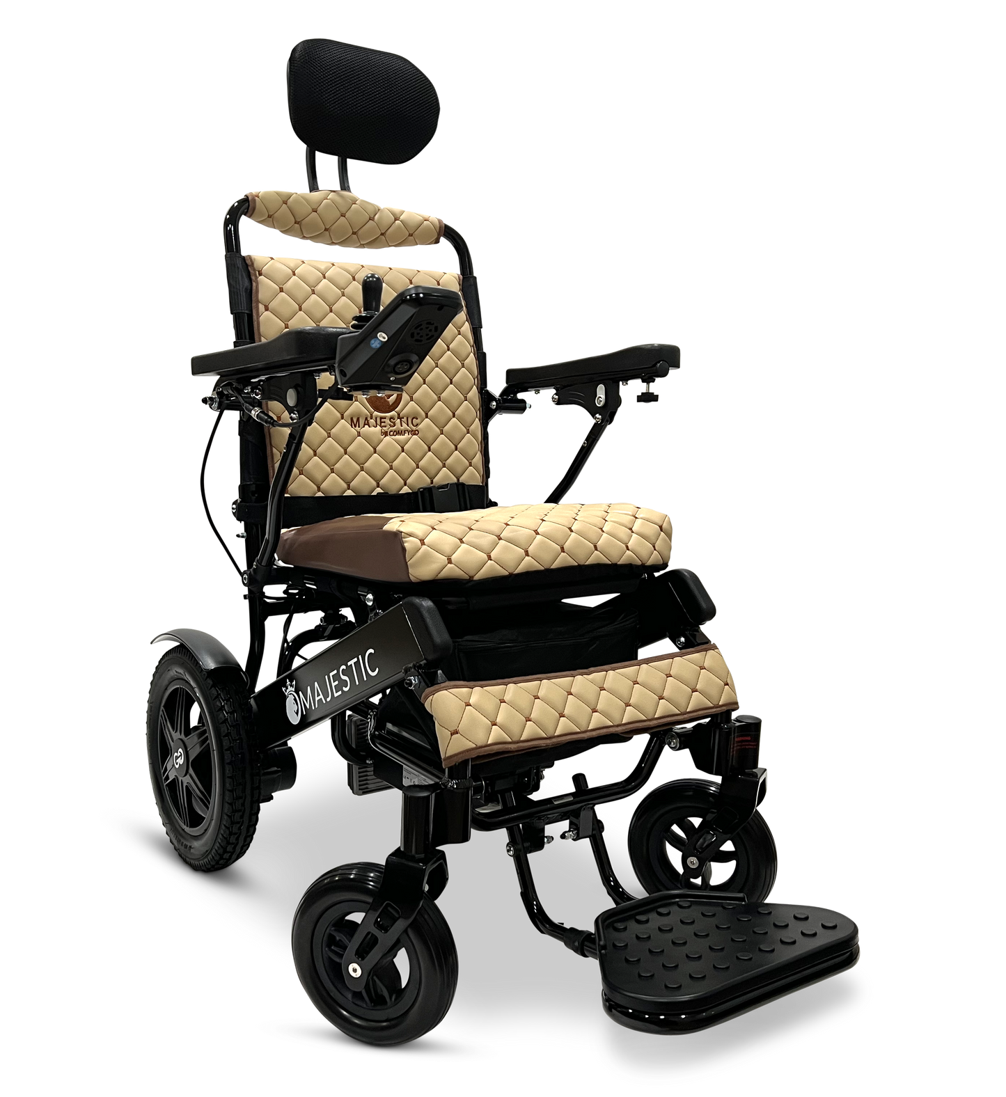 MAJESTIC IQ-9000 Auto Recline Remote Controlled Electric Wheelchair Black Coffee