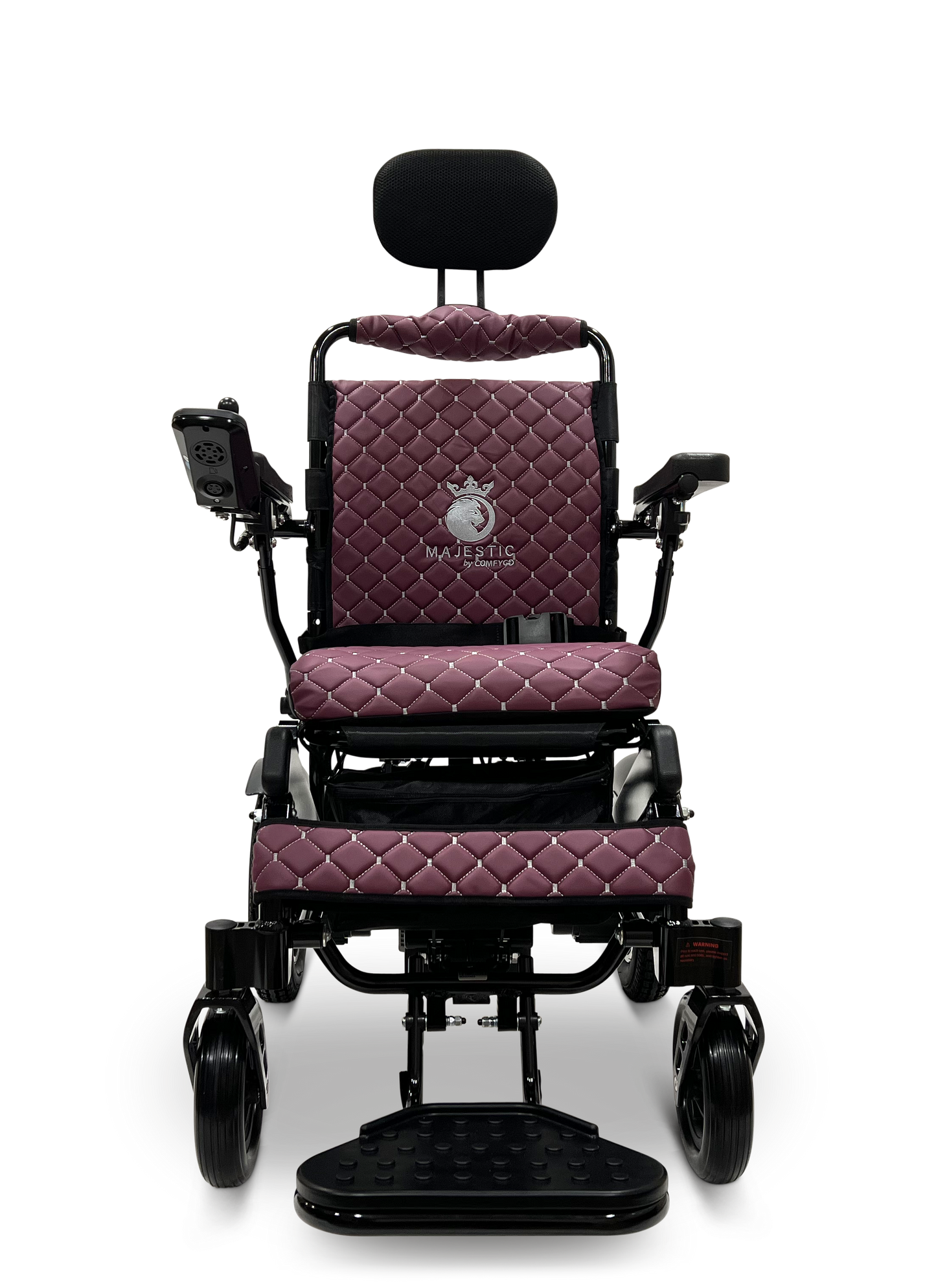 MAJESTIC IQ-9000 Auto Recline Remote Controlled Electric Wheelchair Black Purple