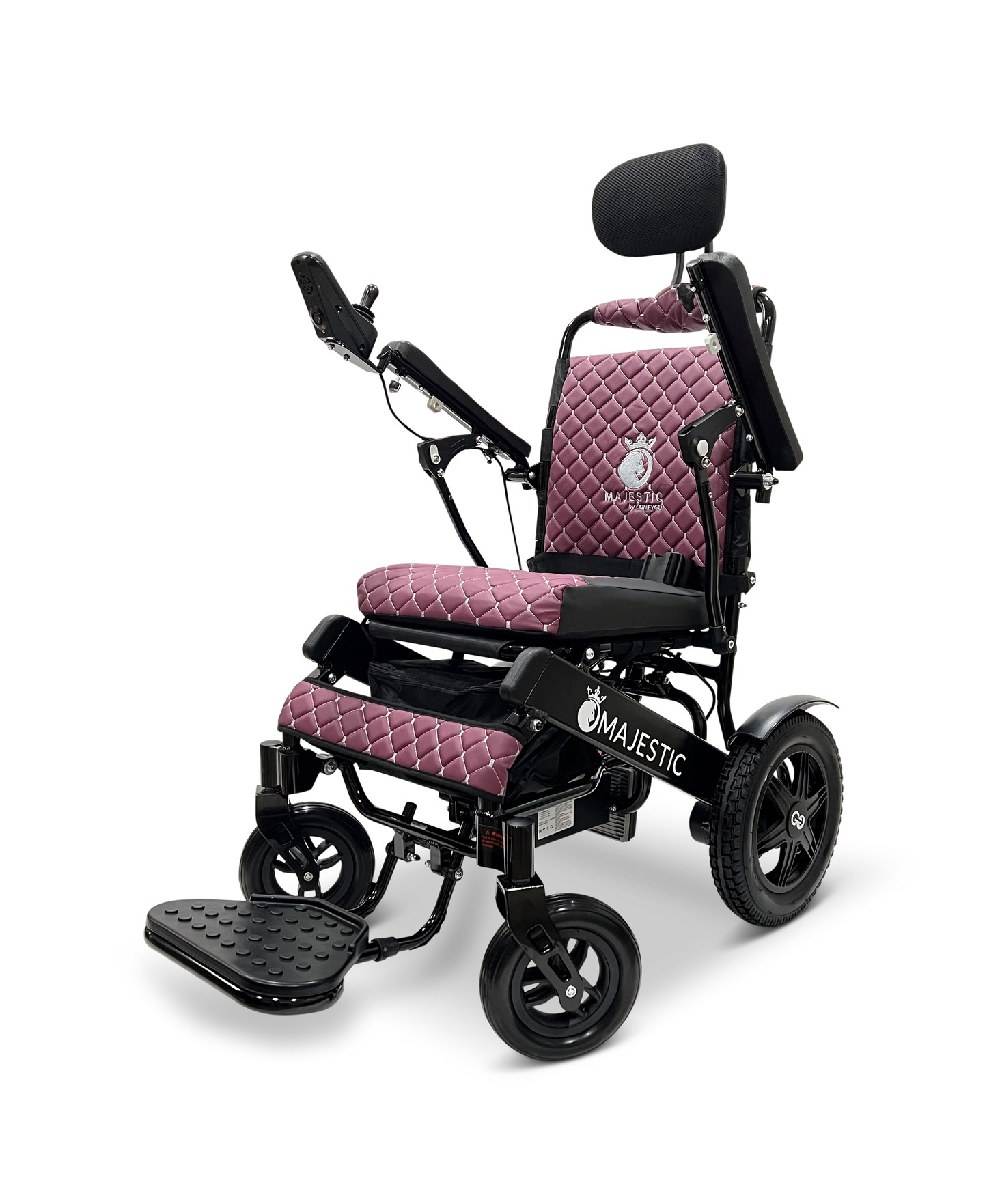 MAJESTIC IQ-9000 Auto Recline Remote Controlled Electric Wheelchair Black Purple