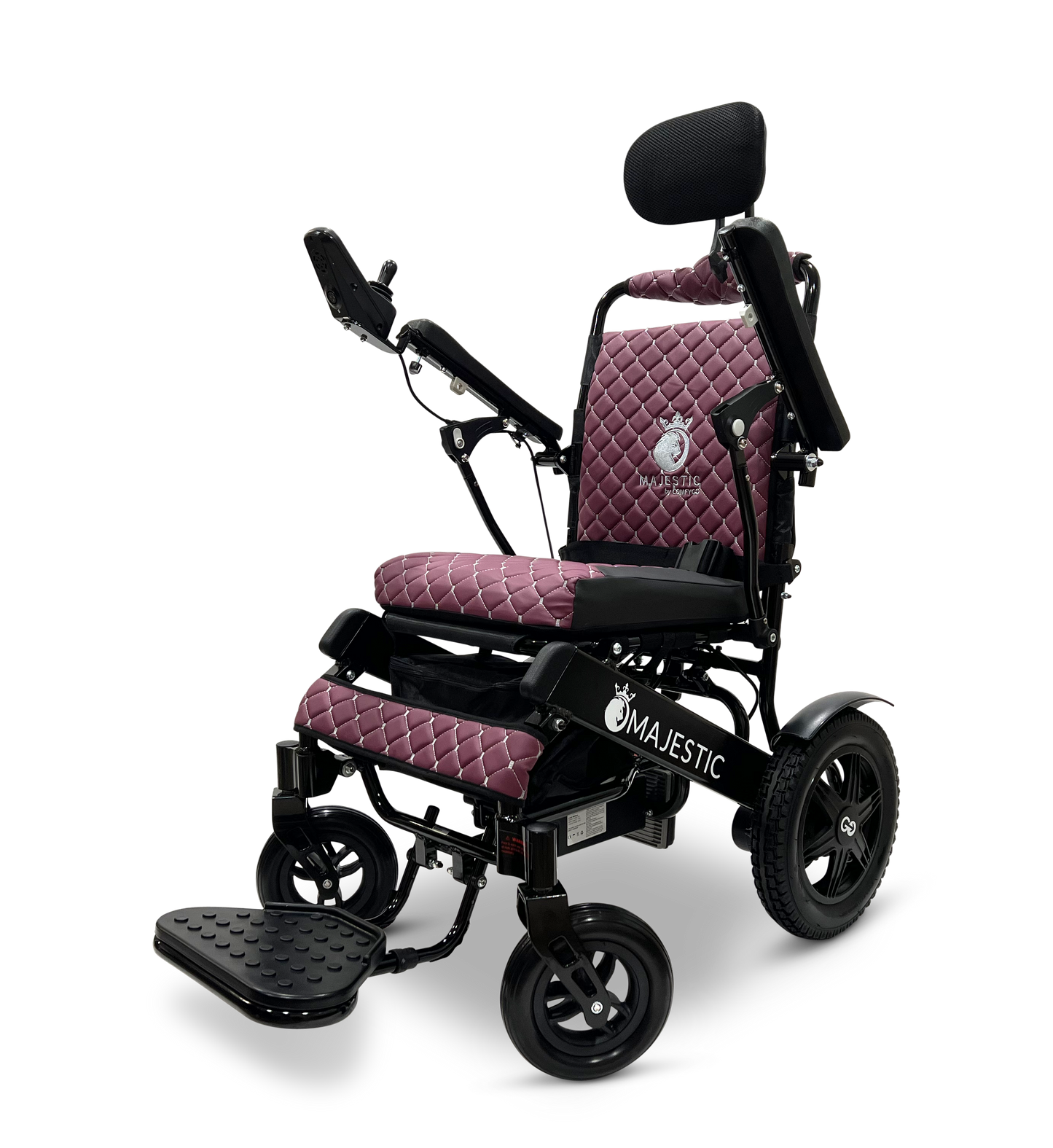 MAJESTIC IQ-9000 Auto Recline Remote Controlled Electric Wheelchair Black Purple
