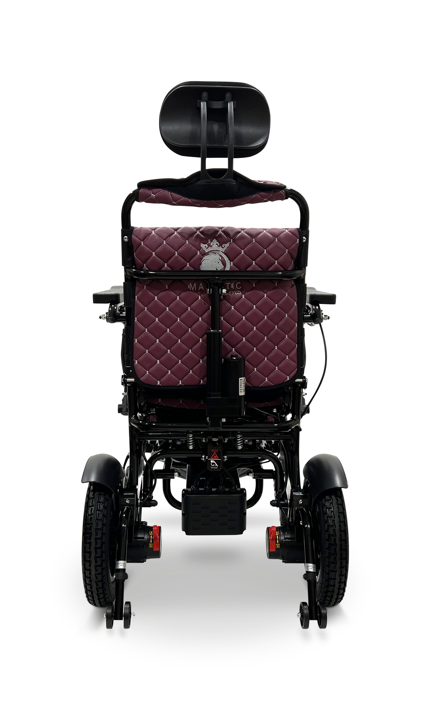 MAJESTIC IQ-9000 Auto Recline Remote Controlled Electric Wheelchair Black Purple