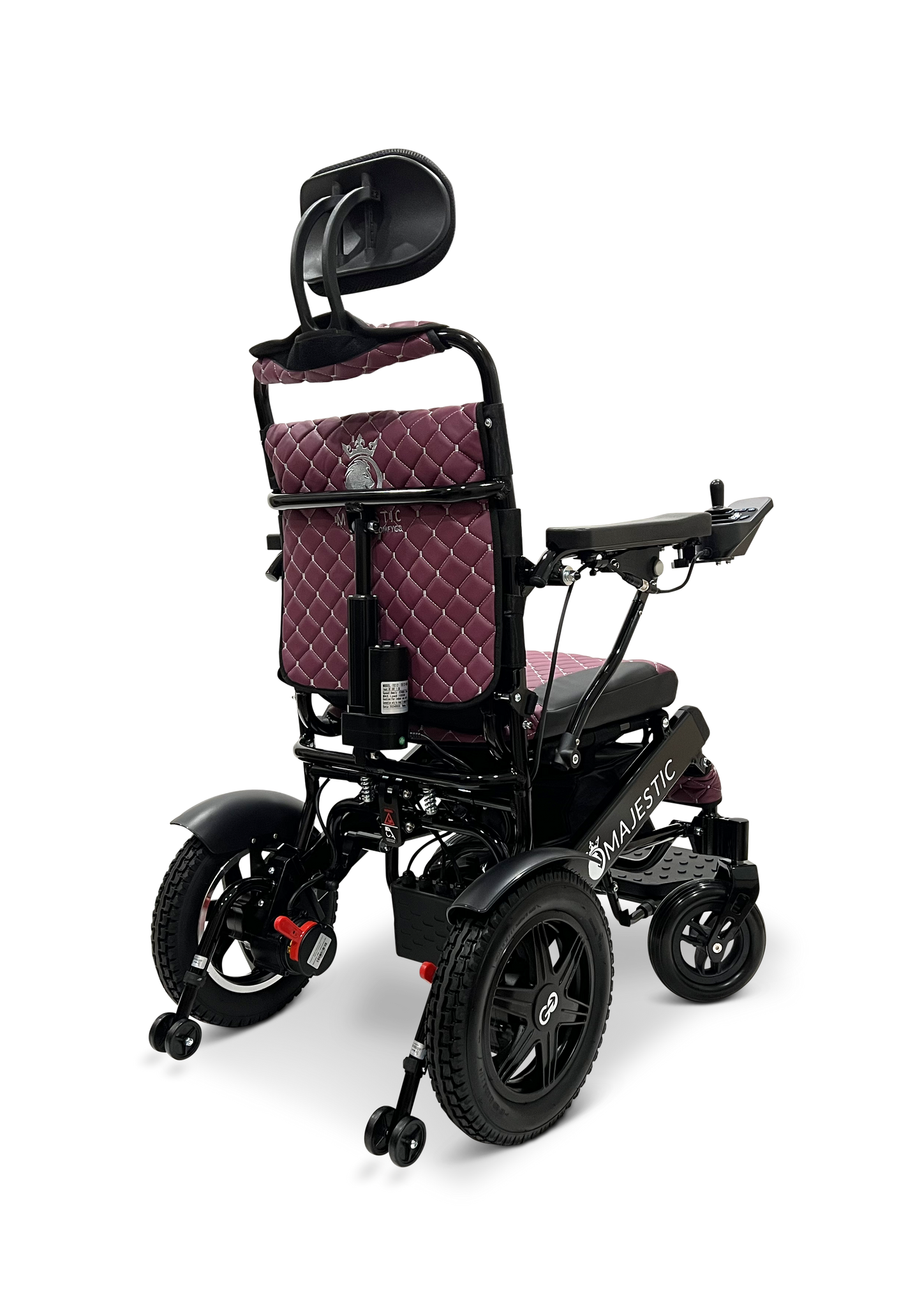 MAJESTIC IQ-9000 Auto Recline Remote Controlled Electric Wheelchair Black Purple