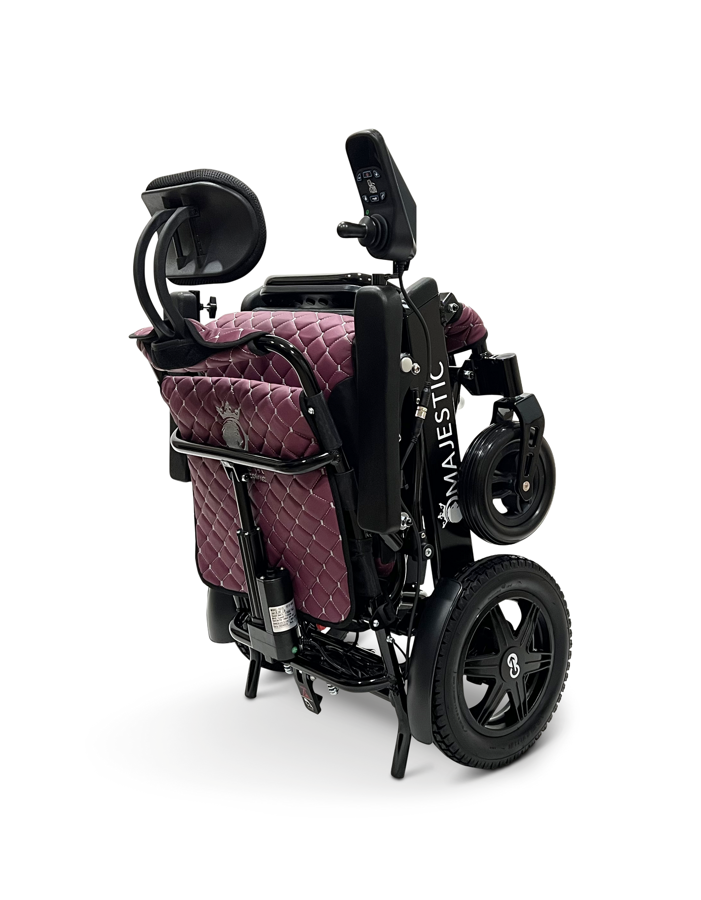 MAJESTIC IQ-9000 Auto Recline Remote Controlled Electric Wheelchair Black Purple