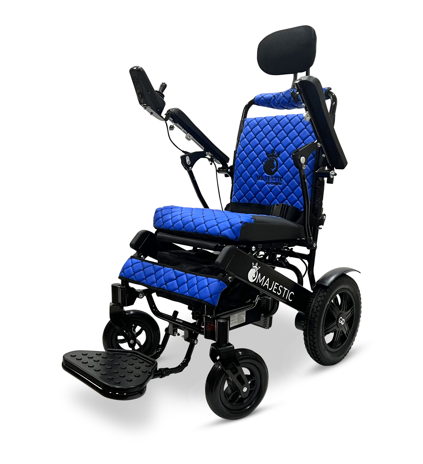 MAJESTIC IQ-9000 Auto Recline Remote Controlled Electric Wheelchair Black Blue