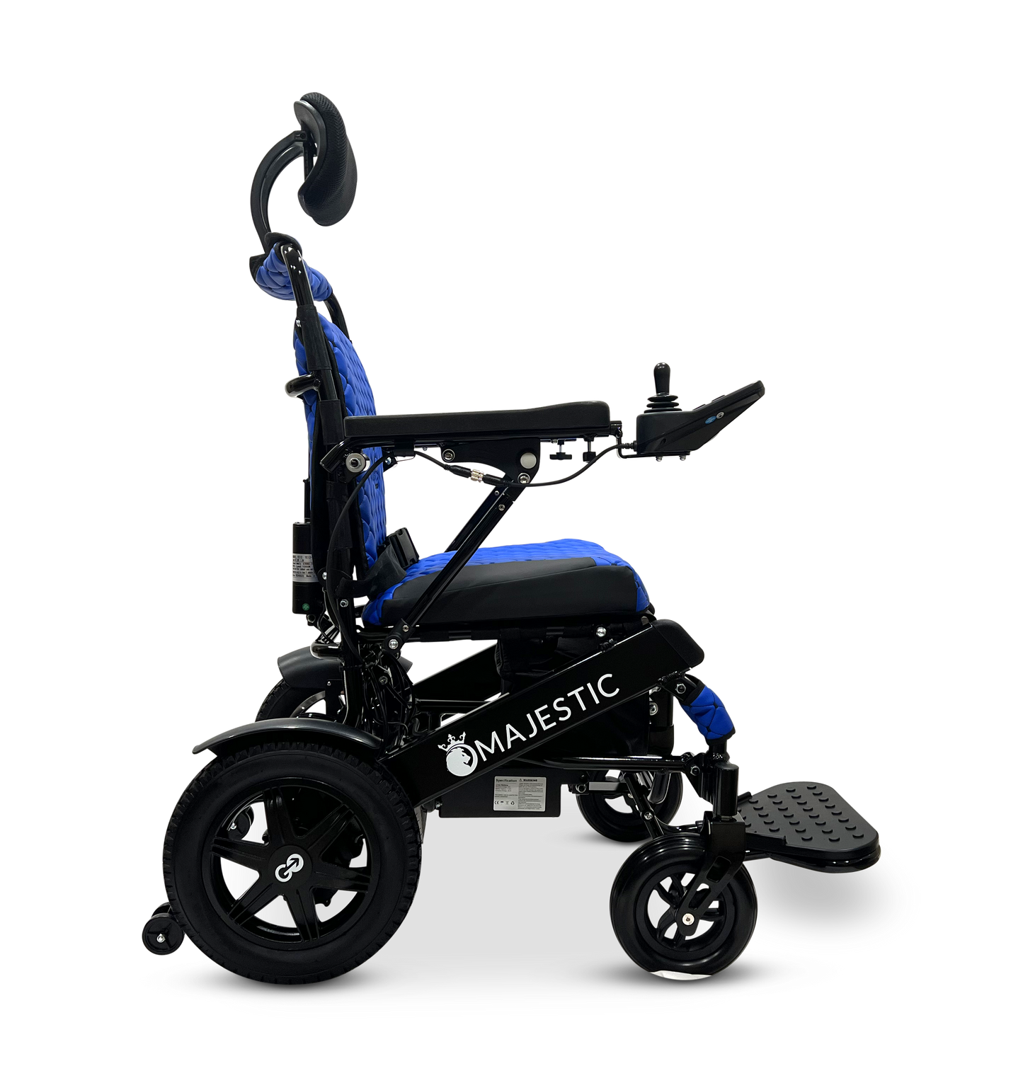MAJESTIC IQ-9000 Auto Recline Remote Controlled Electric Wheelchair Black Blue