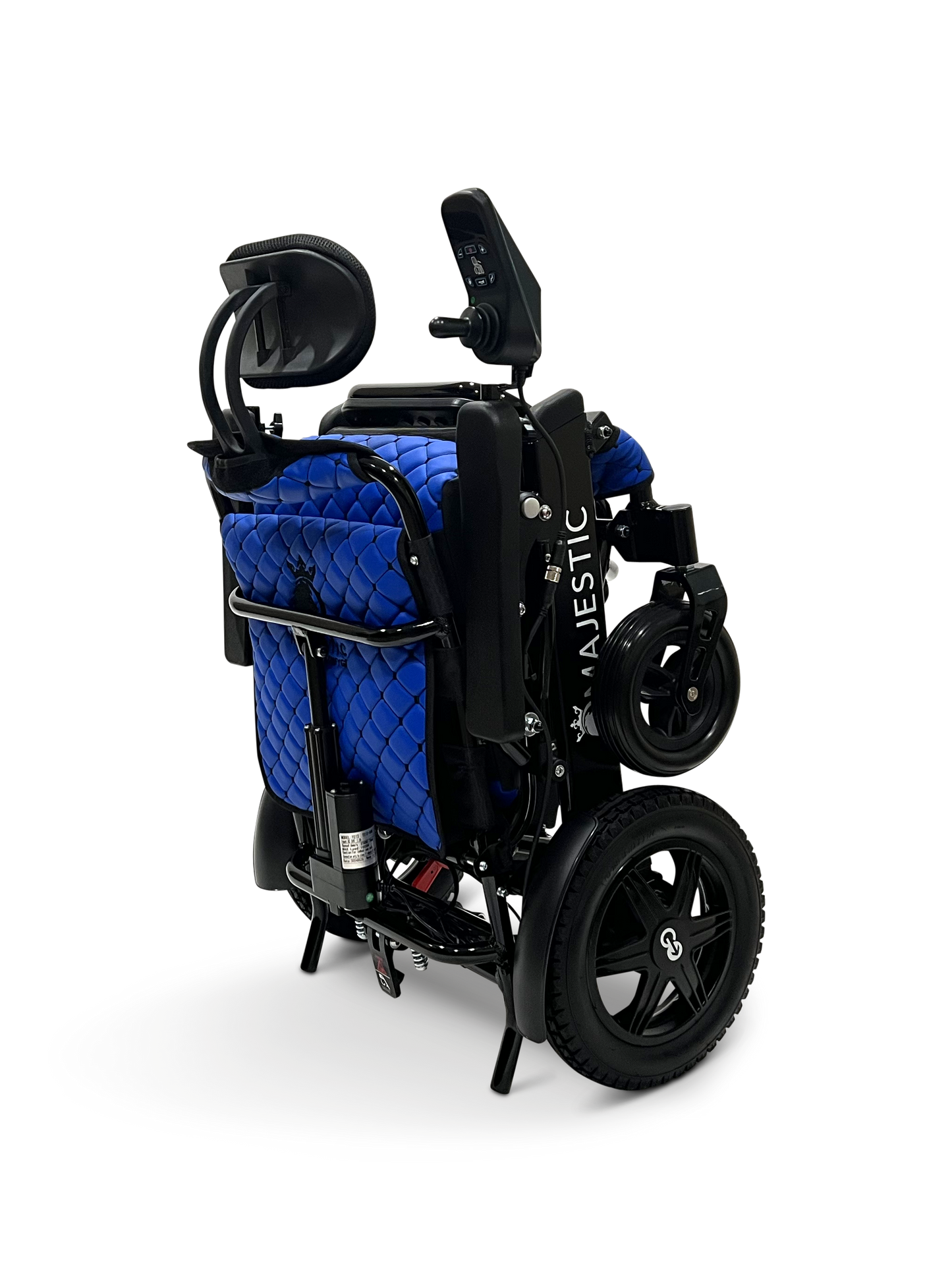 MAJESTIC IQ-9000 Auto Recline Remote Controlled Electric Wheelchair Black Blue