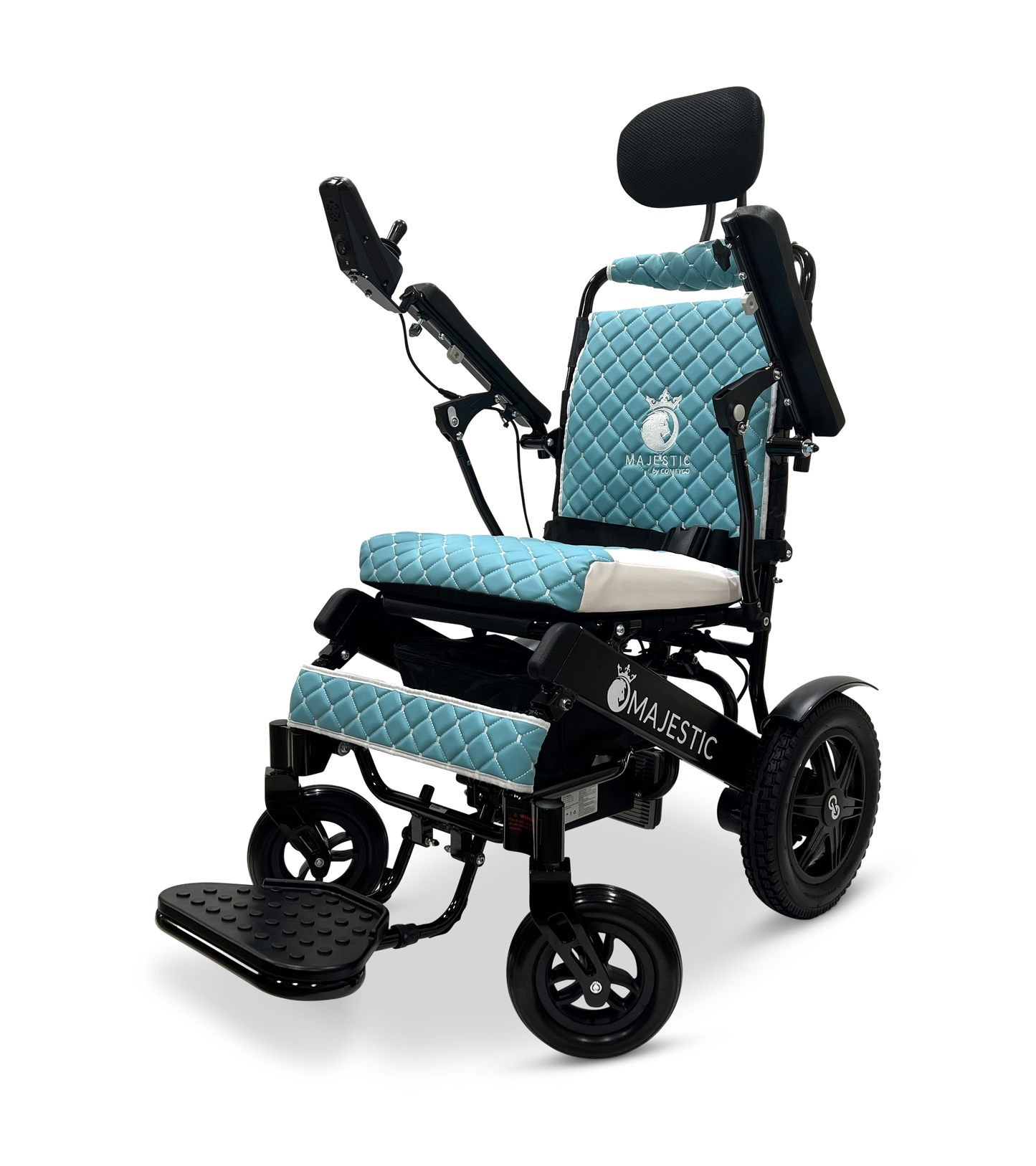 MAJESTIC IQ-9000 Auto Recline Remote Controlled Electric Wheelchair Black Teal