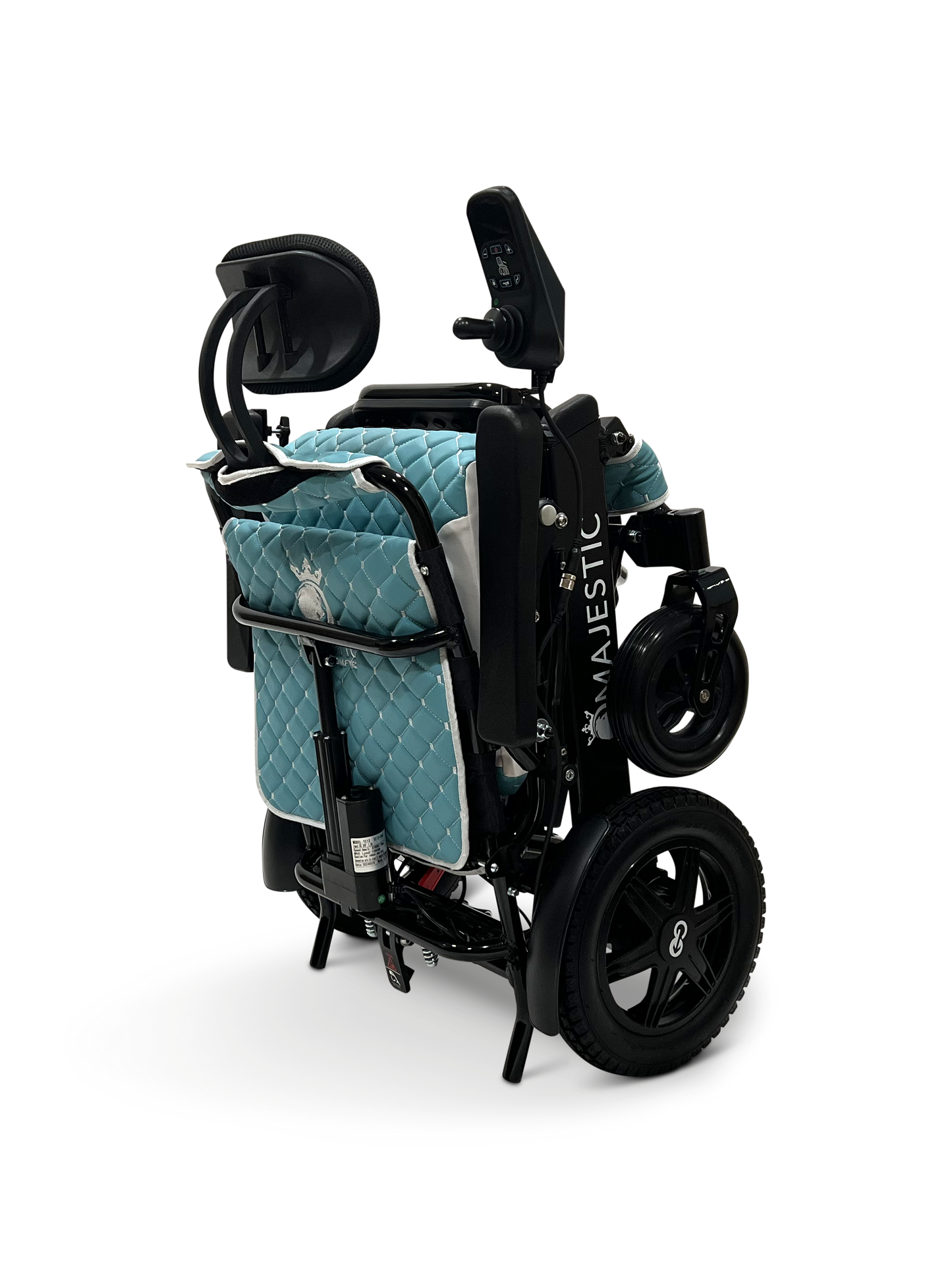 MAJESTIC IQ-9000 Auto Recline Remote Controlled Electric Wheelchair Black Teal
