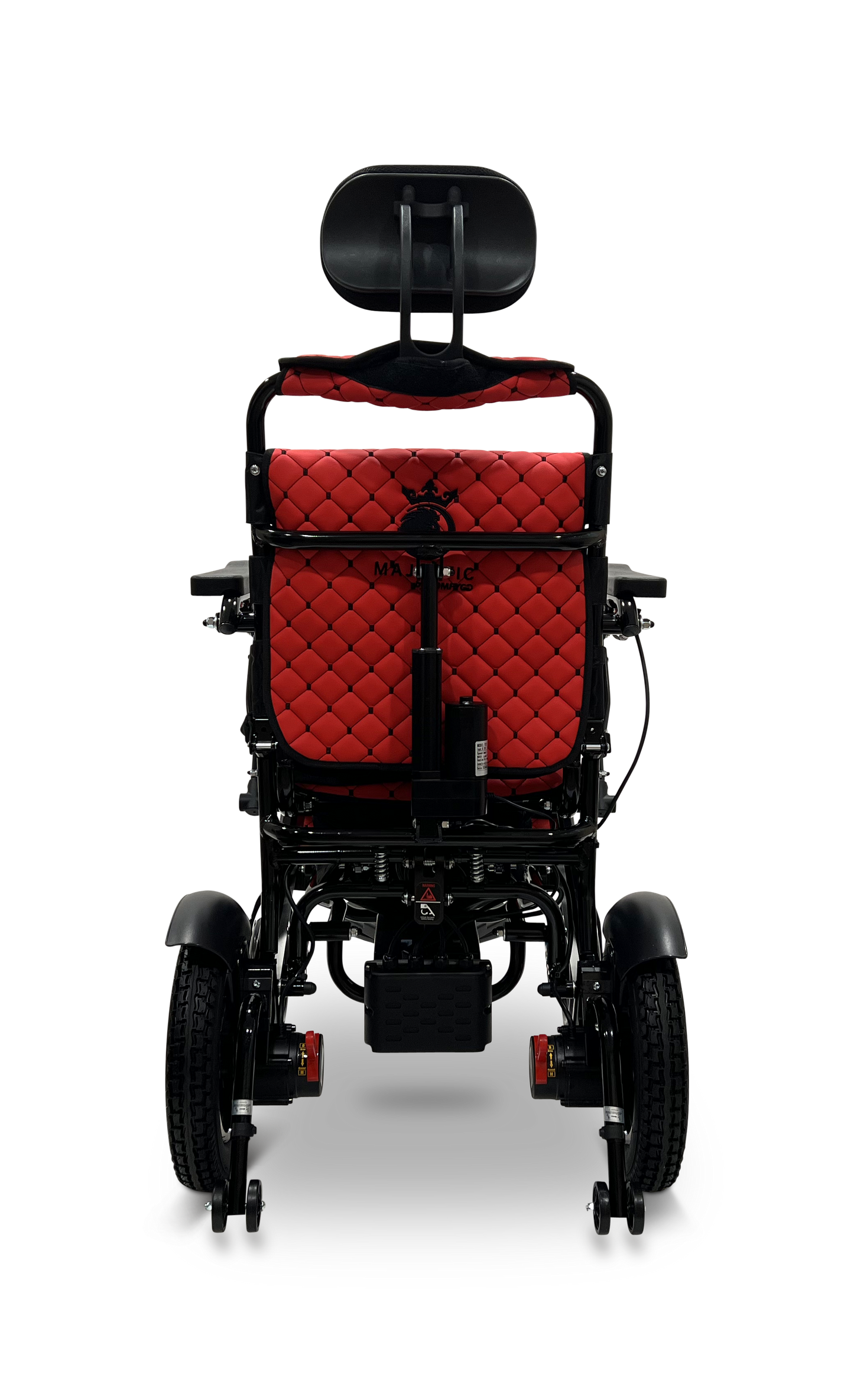 MAJESTIC IQ-9000 Auto Recline Remote Controlled Electric Wheelchair Black Red
