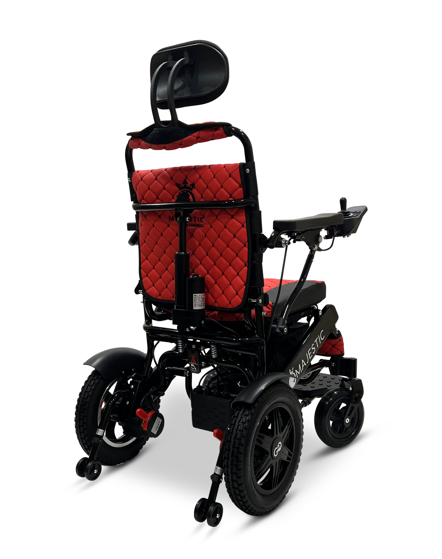 MAJESTIC IQ-9000 Auto Recline Remote Controlled Electric Wheelchair Black Red