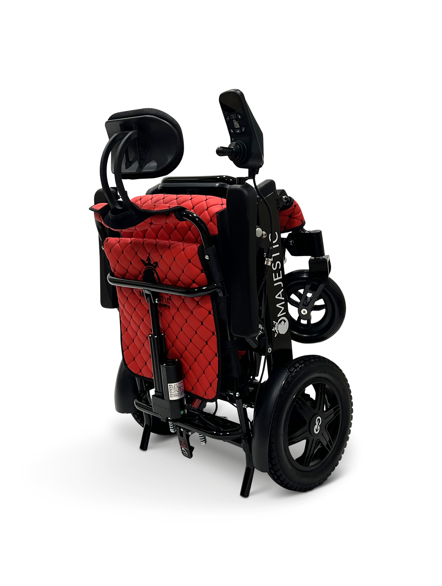 MAJESTIC IQ-9000 Auto Recline Remote Controlled Electric Wheelchair Black Red