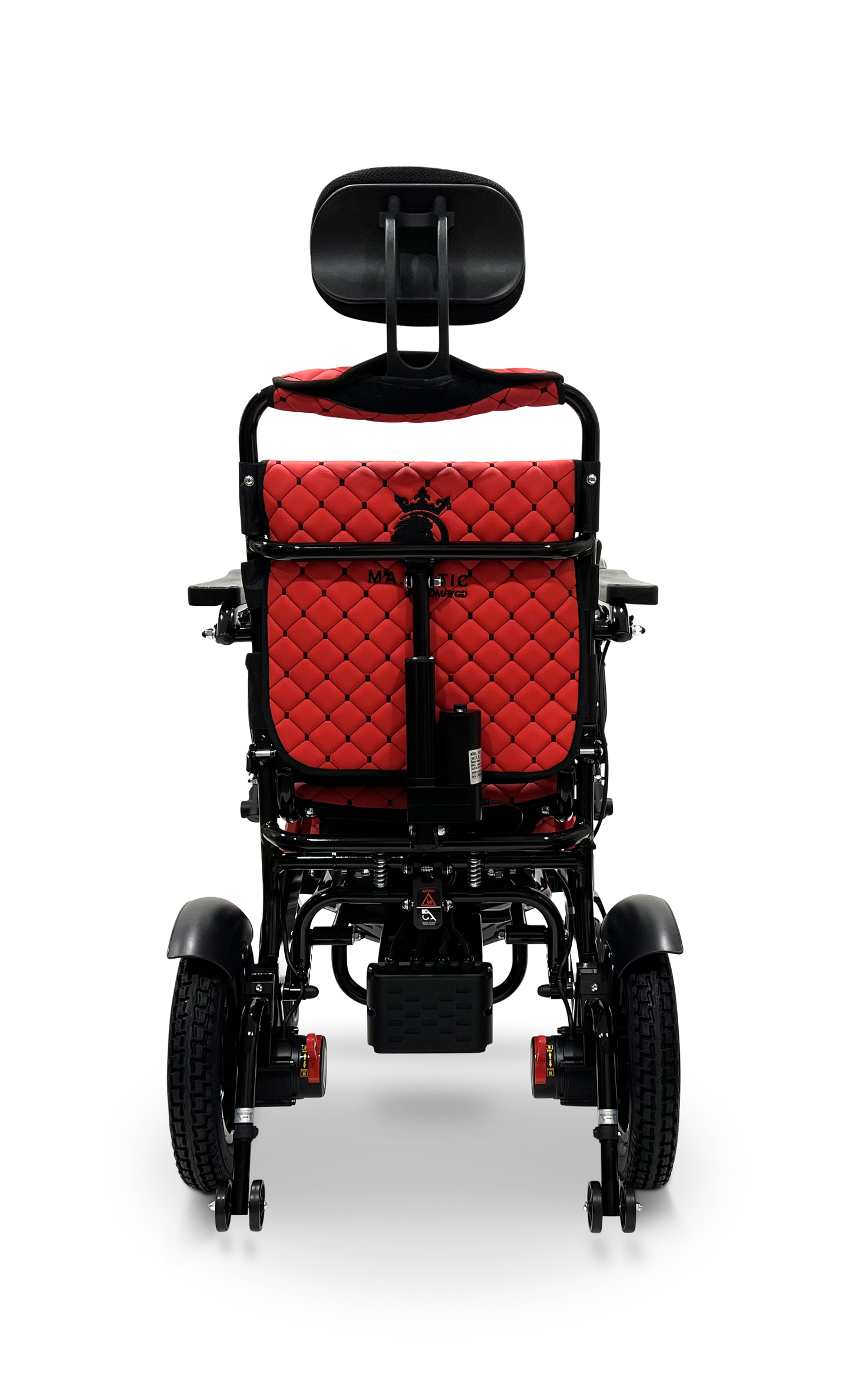 MAJESTIC IQ-9000 Auto Recline Remote Controlled Electric Wheelchair Black & Red Red