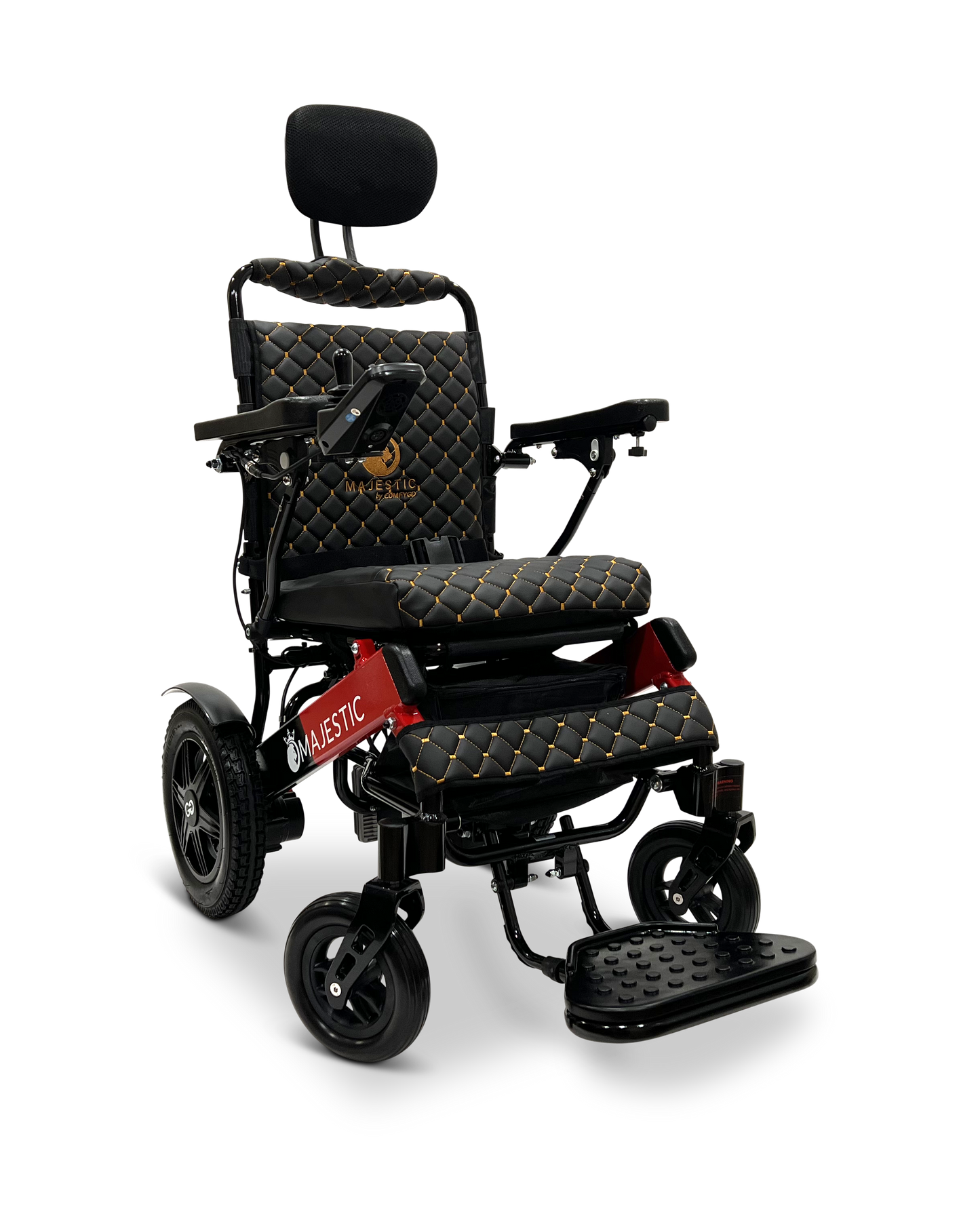 MAJESTIC IQ-9000 Auto Recline Remote Controlled Electric Wheelchair Black & Red Black