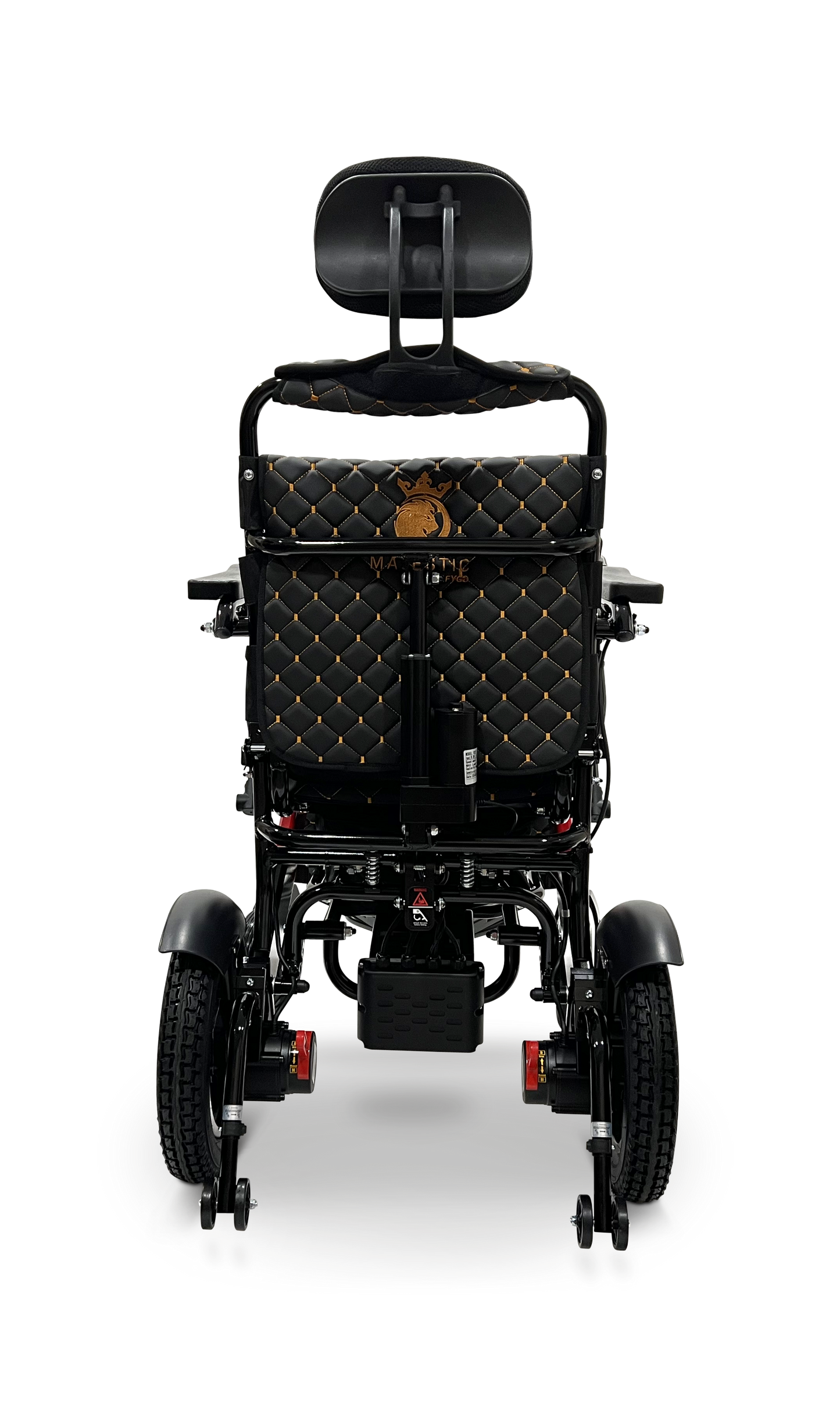 MAJESTIC IQ-9000 Auto Recline Remote Controlled Electric Wheelchair Black & Red Black