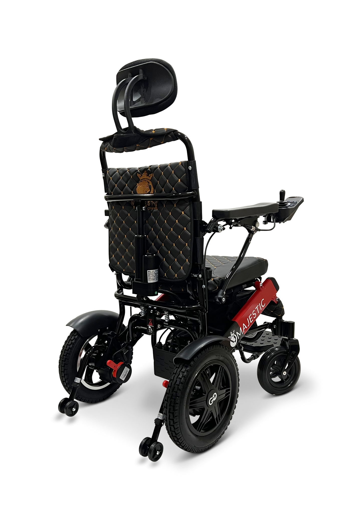 MAJESTIC IQ-9000 Auto Recline Remote Controlled Electric Wheelchair Black & Red Black
