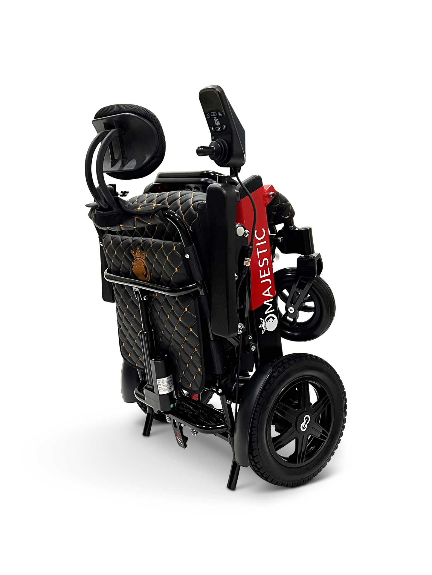 MAJESTIC IQ-9000 Auto Recline Remote Controlled Electric Wheelchair Black & Red Black