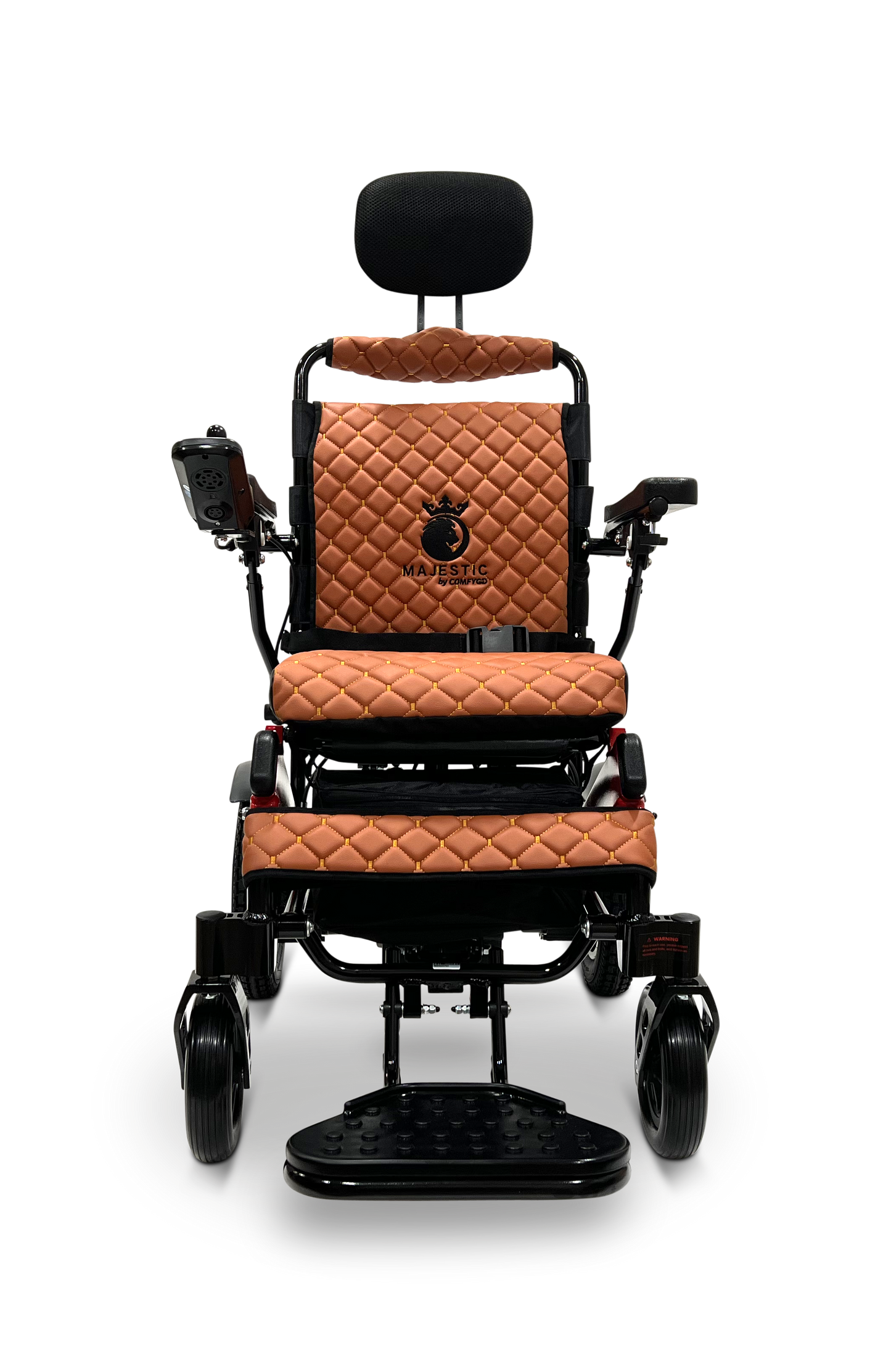 MAJESTIC IQ-9000 Auto Recline Remote Controlled Electric Wheelchair Black & Red Taba