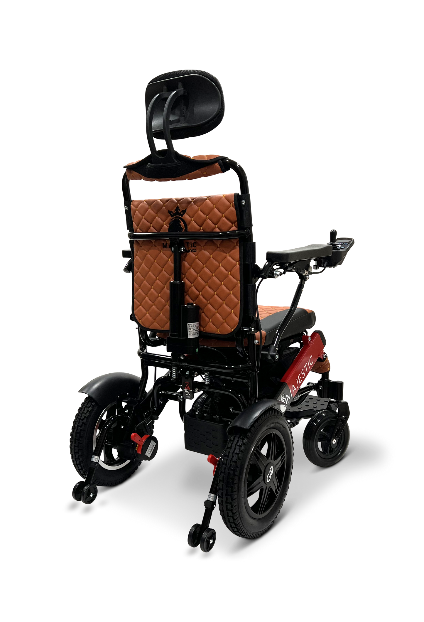 MAJESTIC IQ-9000 Auto Recline Remote Controlled Electric Wheelchair Black & Red Taba