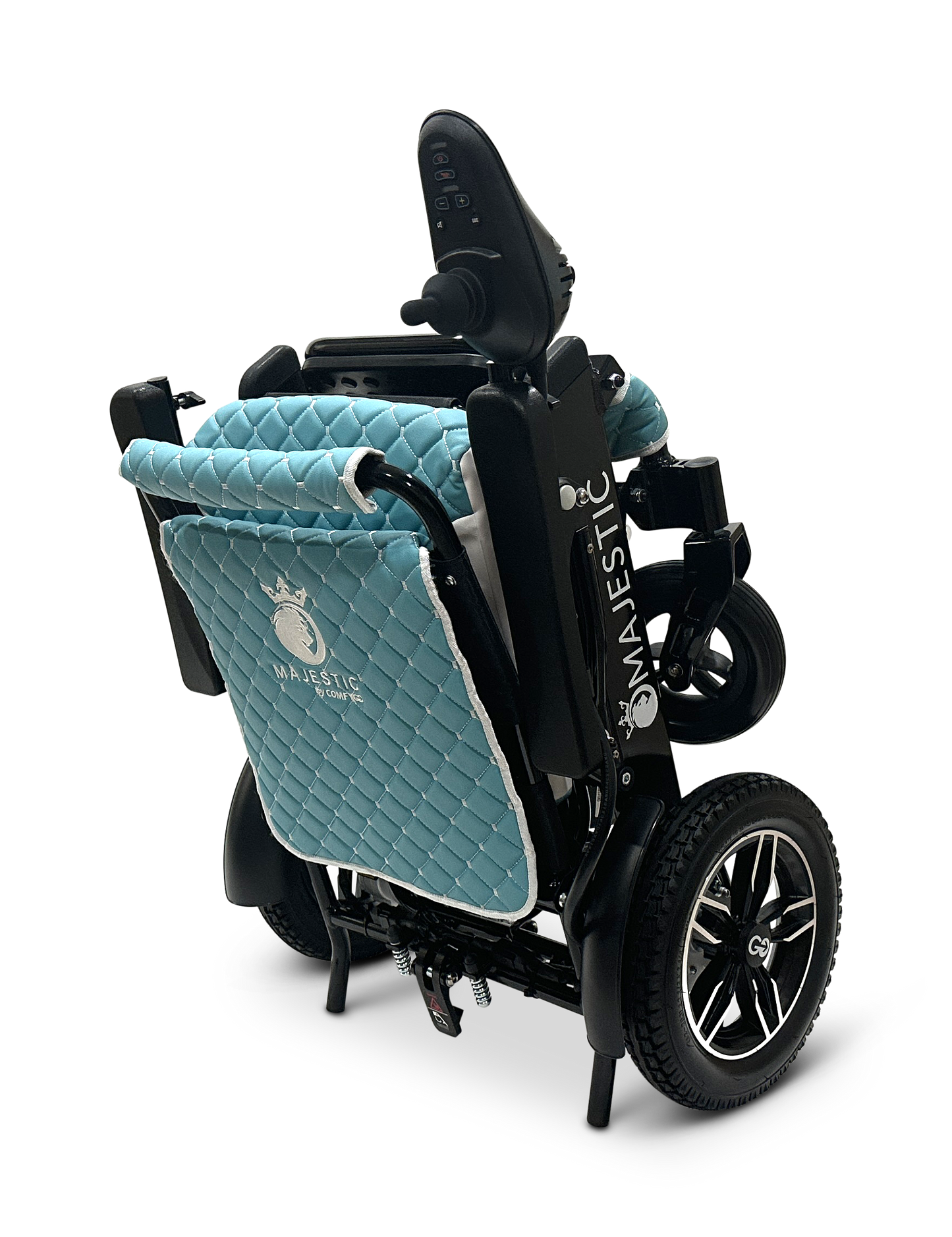 MAJESTIC IQ-8000 Remote Controlled Lightweight Electric Wheelchair Black Teal