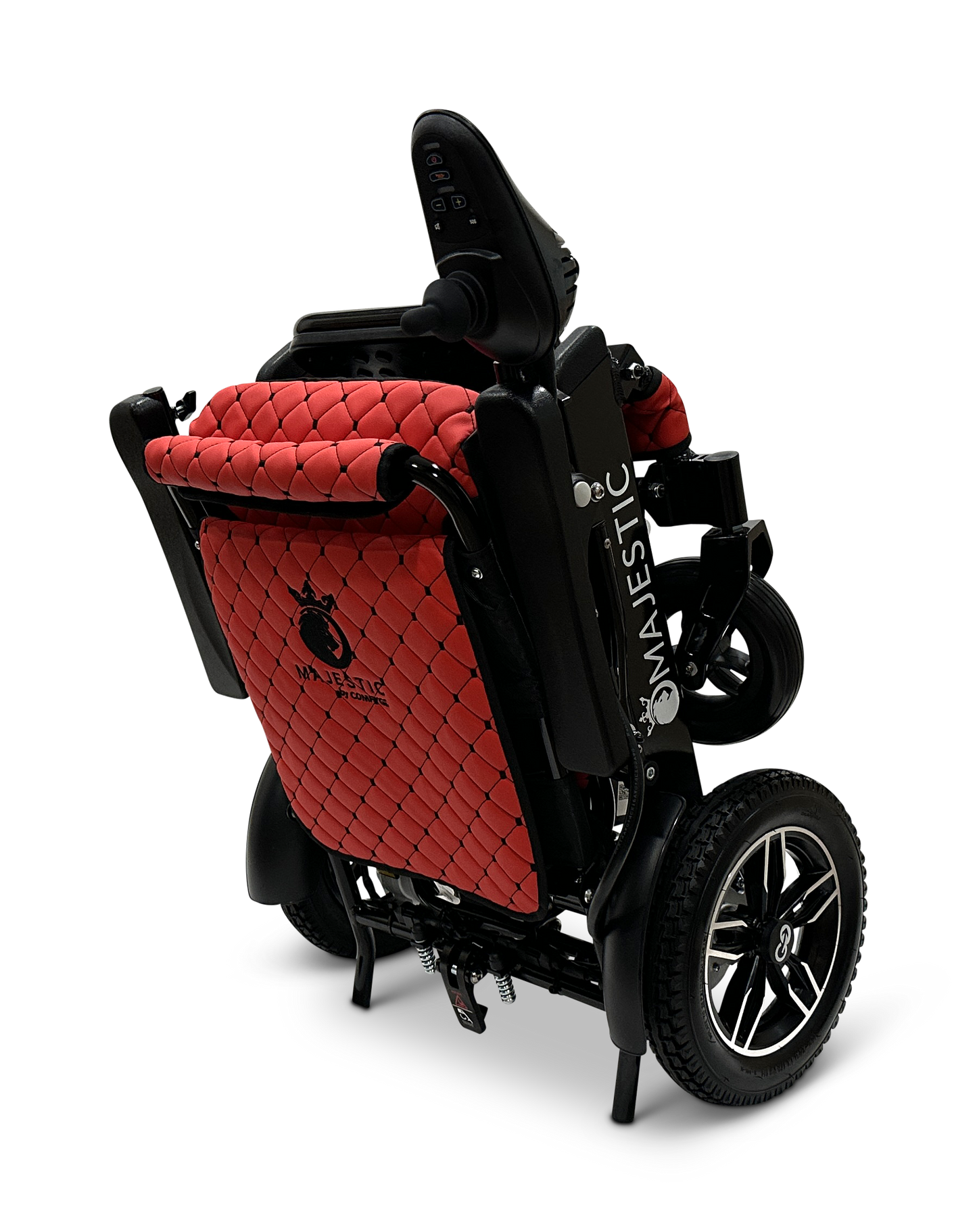 MAJESTIC IQ-8000 Remote Controlled Lightweight Electric Wheelchair Black Red