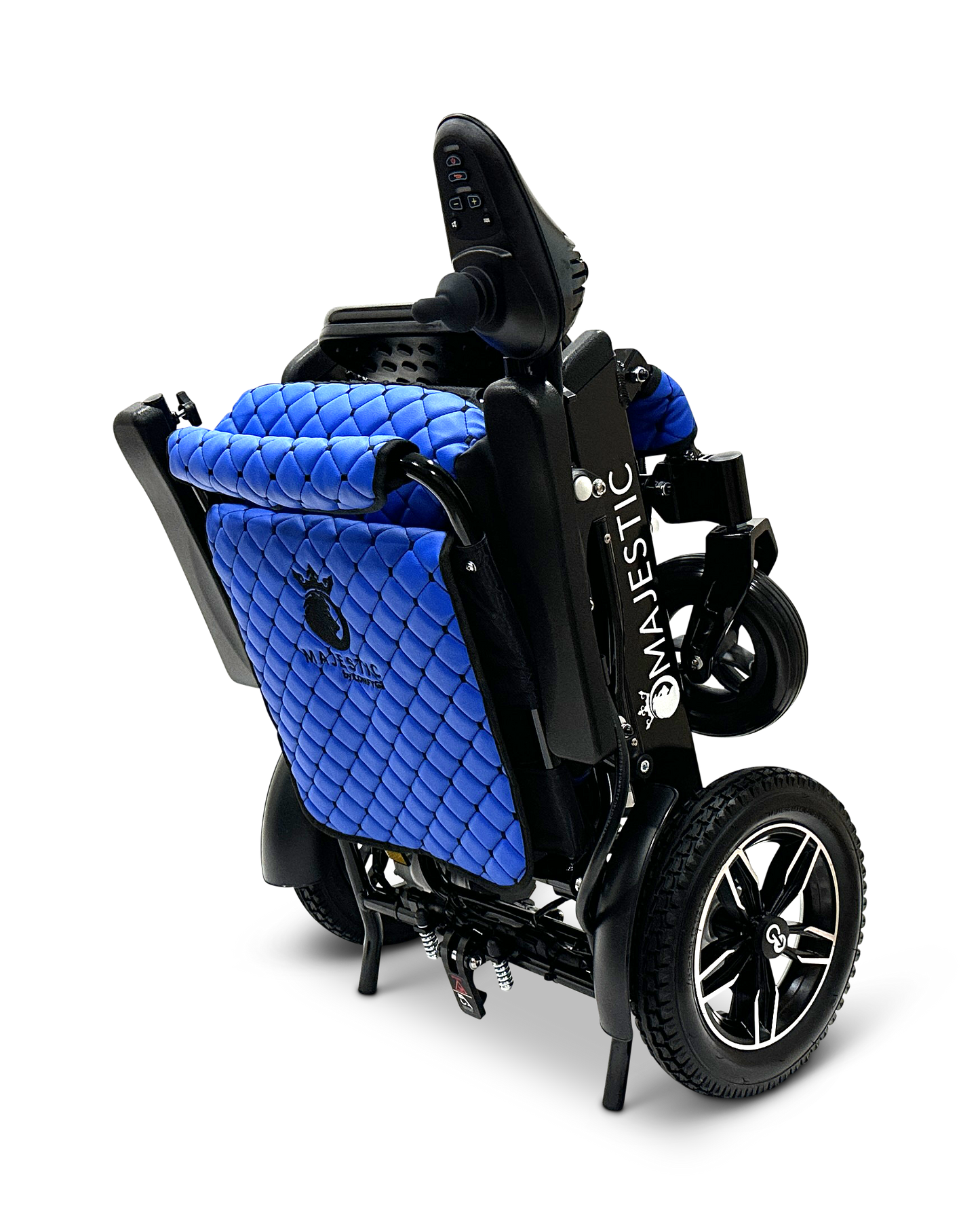 MAJESTIC IQ-8000 Remote Controlled Lightweight Electric Wheelchair Black Blue