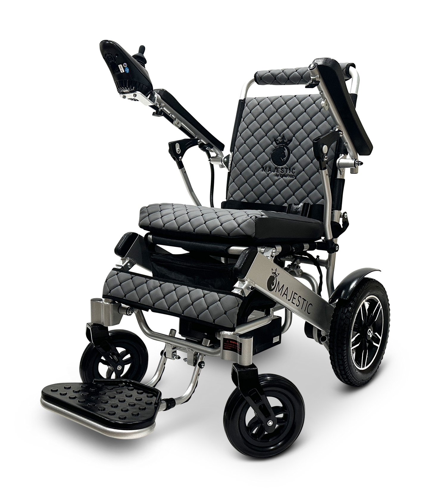 MAJESTIC IQ-8000 Remote Controlled Lightweight Electric Wheelchair Silver Gray