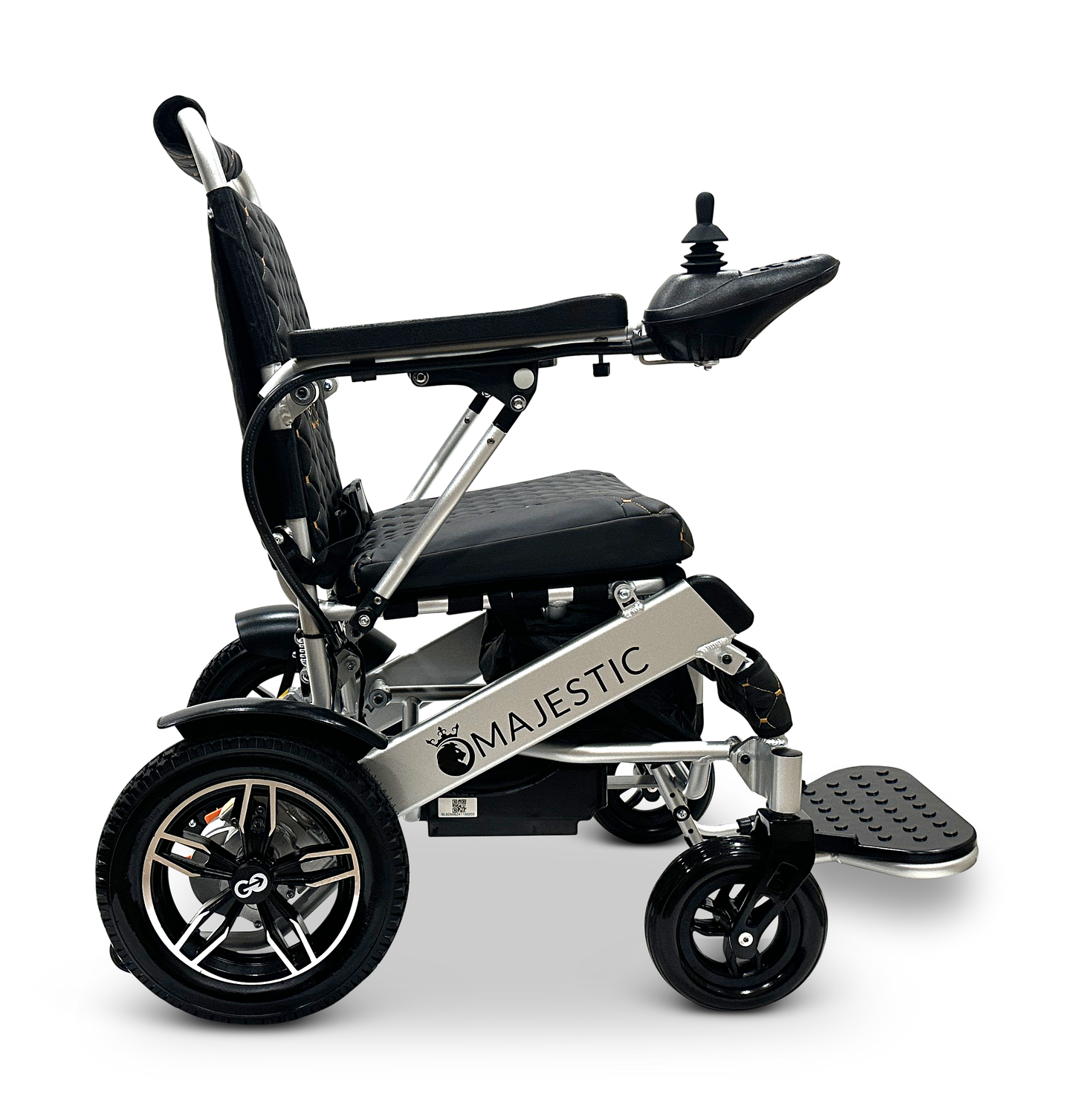 MAJESTIC IQ-8000 Remote Controlled Lightweight Electric Wheelchair Silver Black