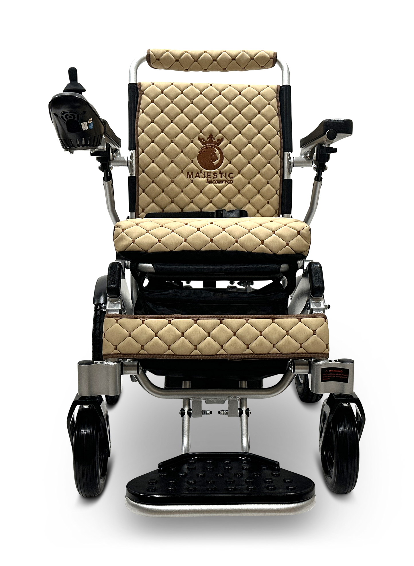 MAJESTIC IQ-8000 Remote Controlled Lightweight Electric Wheelchair Silver Coffee