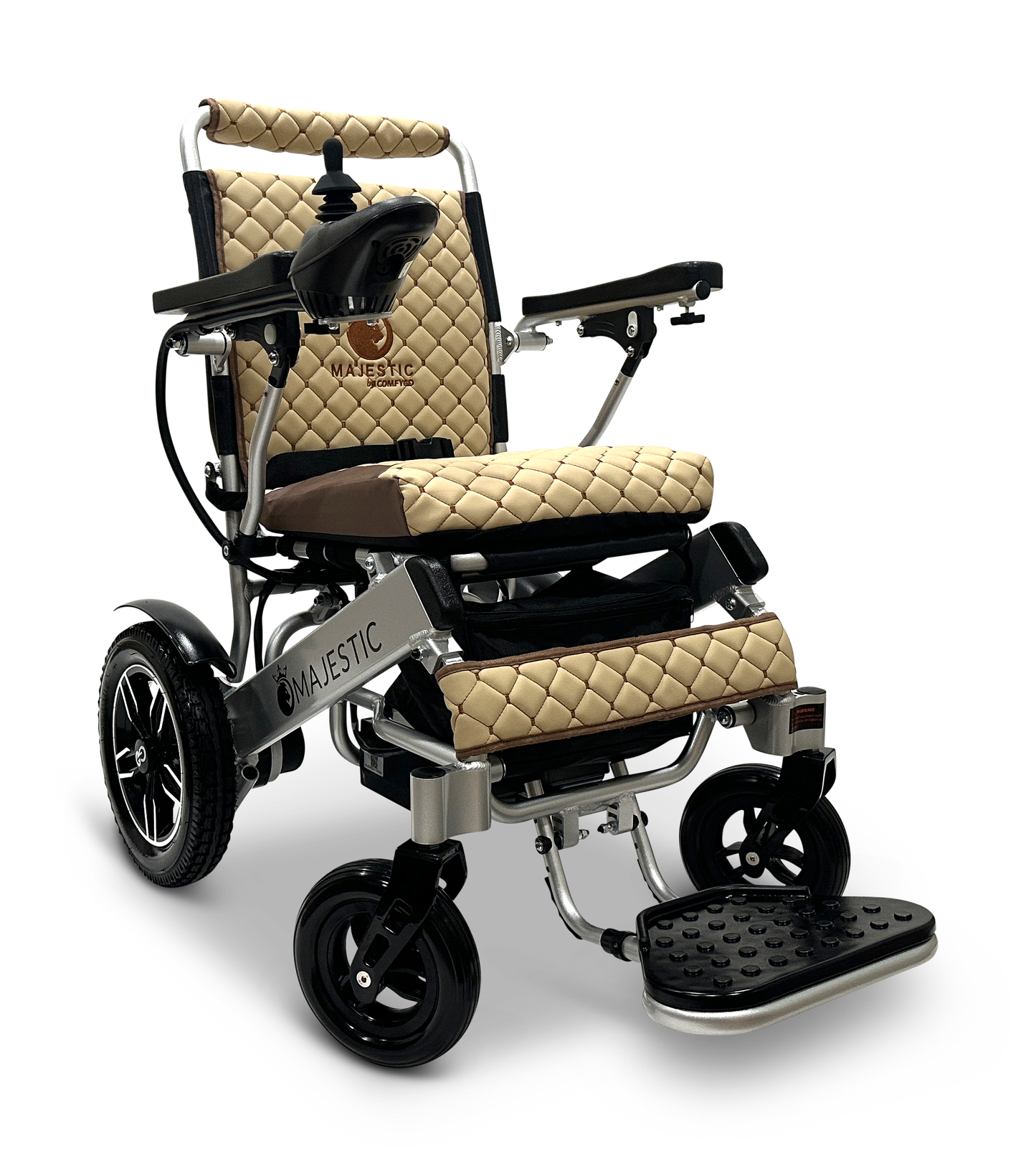 MAJESTIC IQ-8000 Remote Controlled Lightweight Electric Wheelchair Silver Coffee