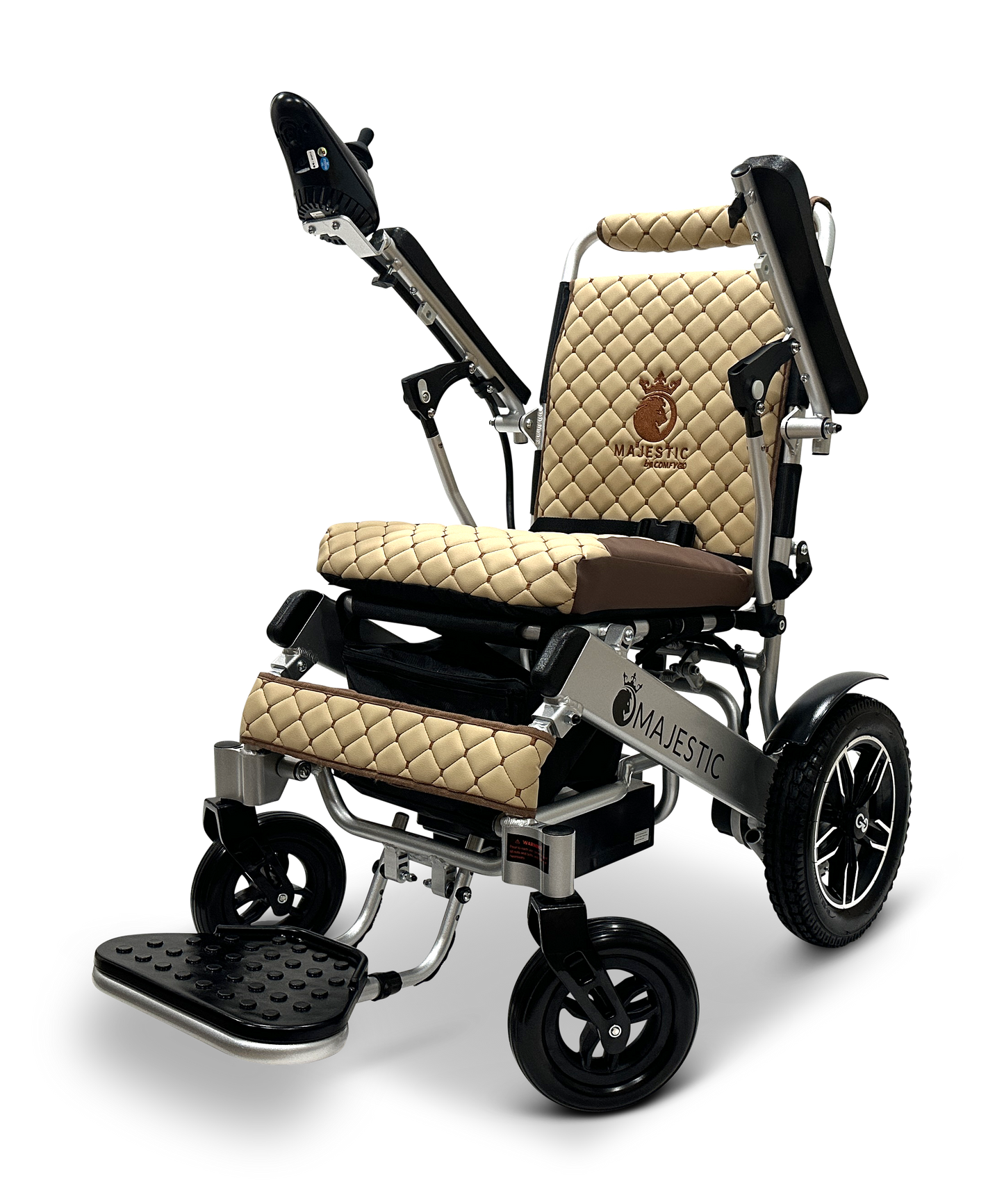 MAJESTIC IQ-8000 Remote Controlled Lightweight Electric Wheelchair Silver Coffee