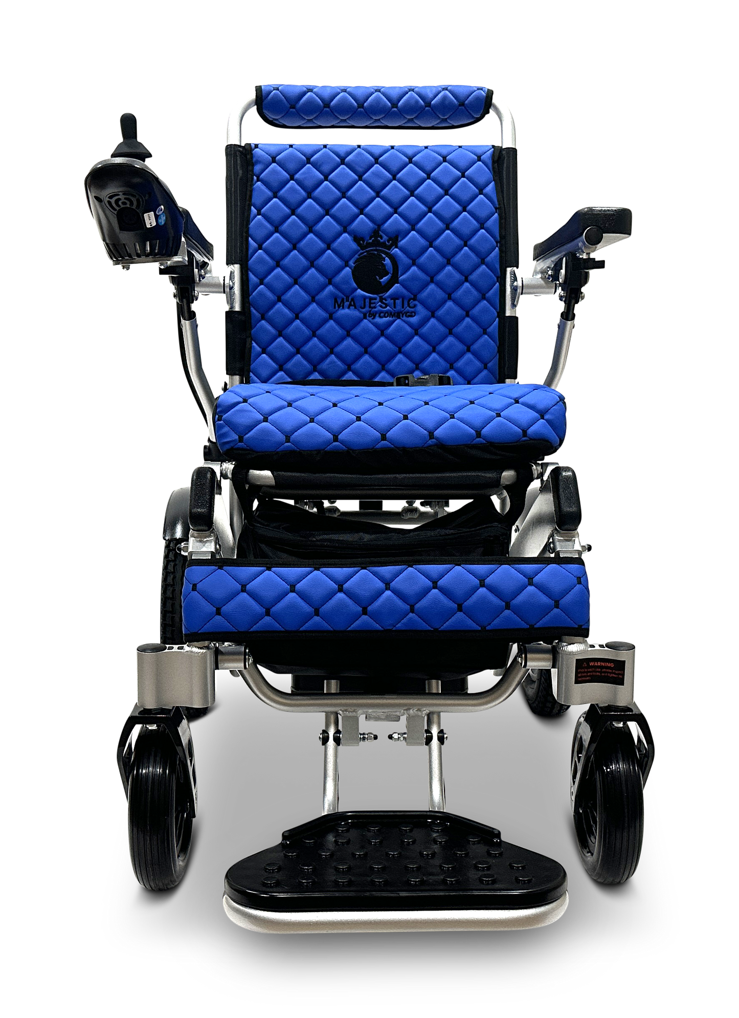 MAJESTIC IQ-8000 Remote Controlled Lightweight Electric Wheelchair Silver Blue