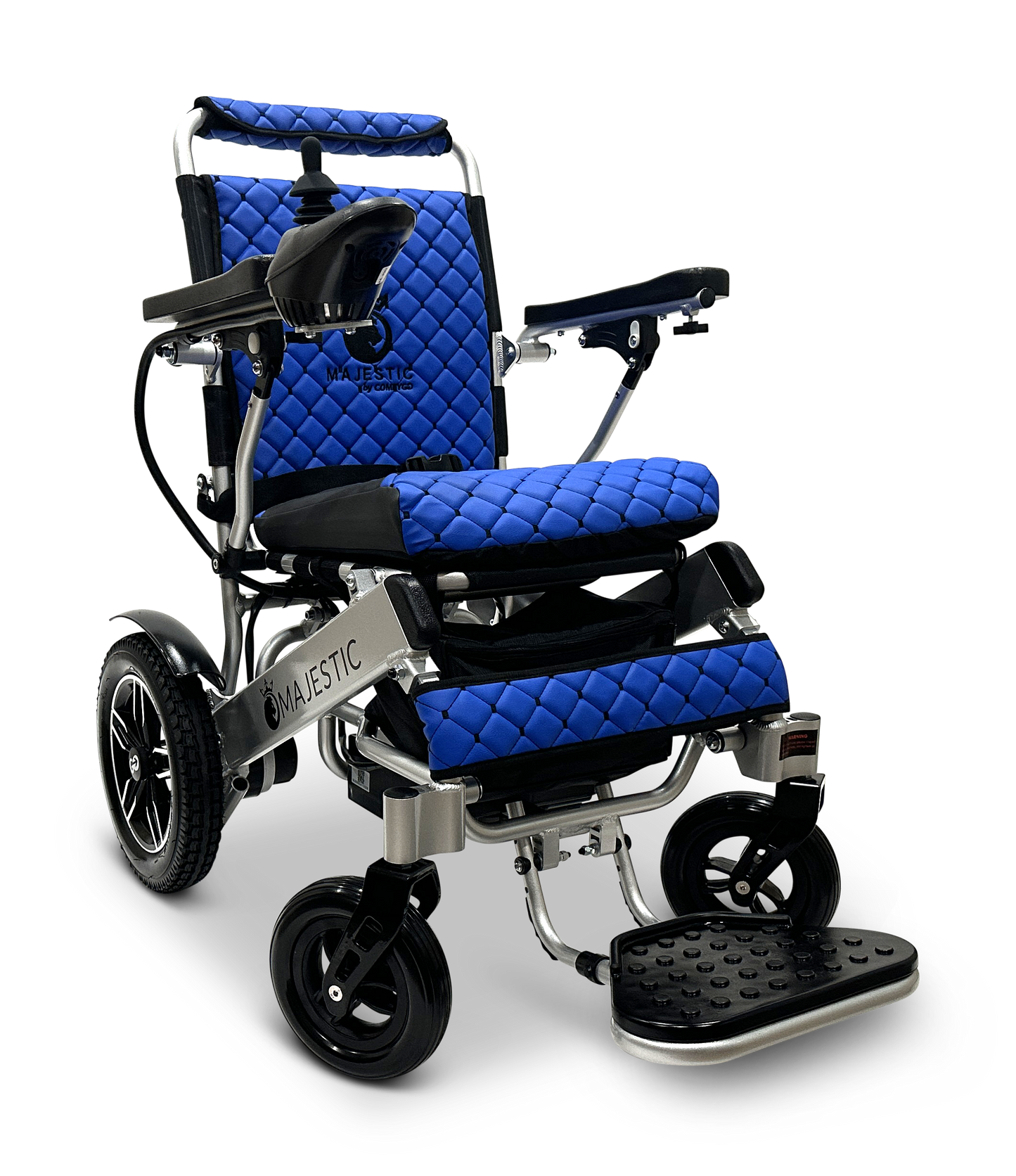 MAJESTIC IQ-8000 Remote Controlled Lightweight Electric Wheelchair Silver Blue
