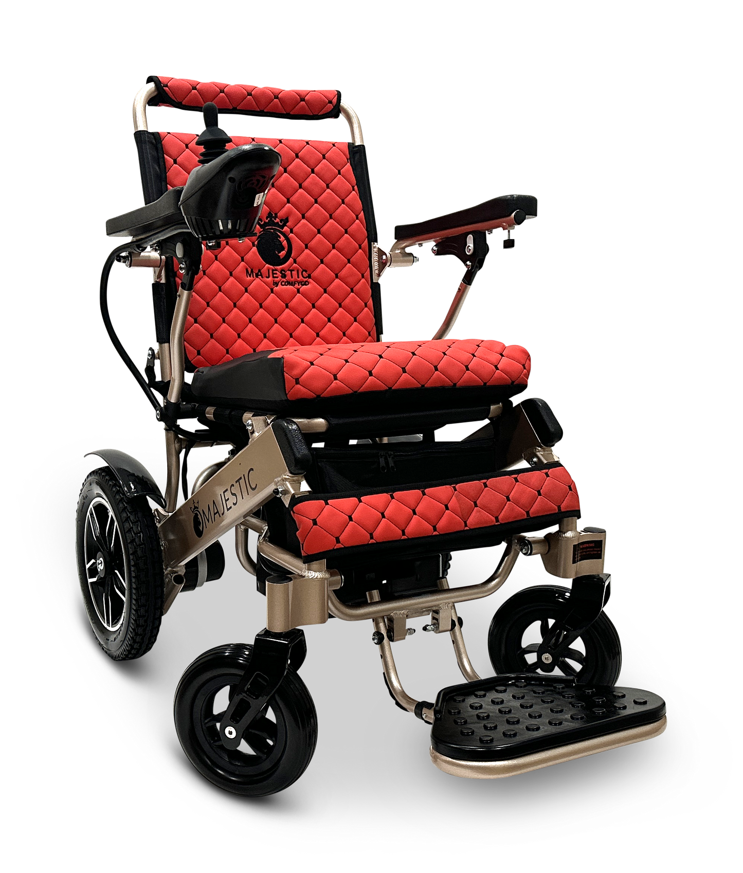 MAJESTIC IQ-8000 Remote Controlled Lightweight Electric Wheelchair Bronze Red
