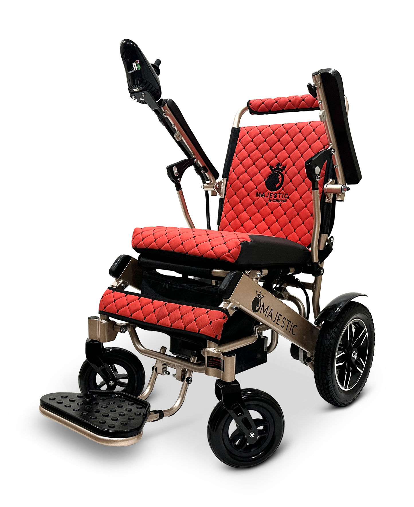 MAJESTIC IQ-8000 Remote Controlled Lightweight Electric Wheelchair Bronze Red