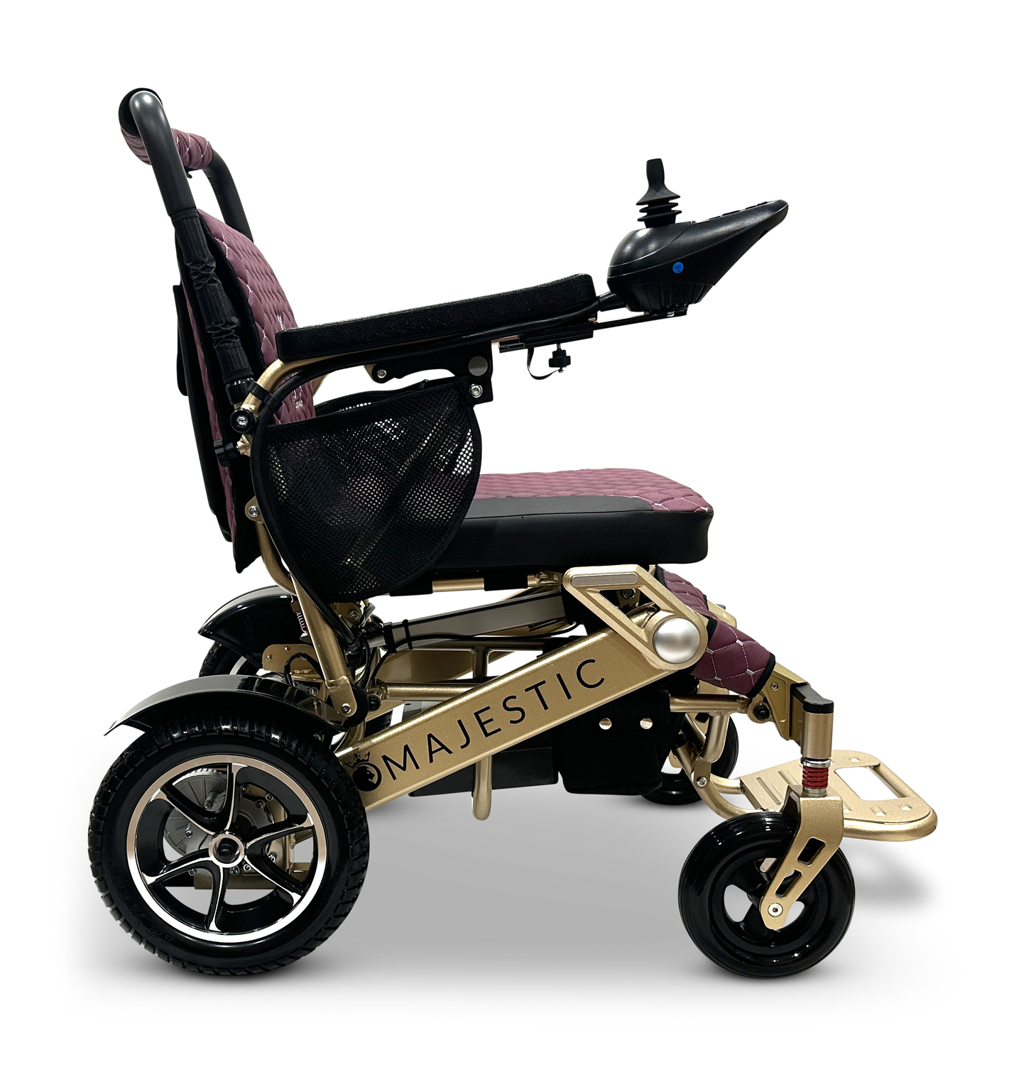 MAJESTIC IQ-7000 Auto Folding Remote Controlled Electric Wheelchair Bronze Purple