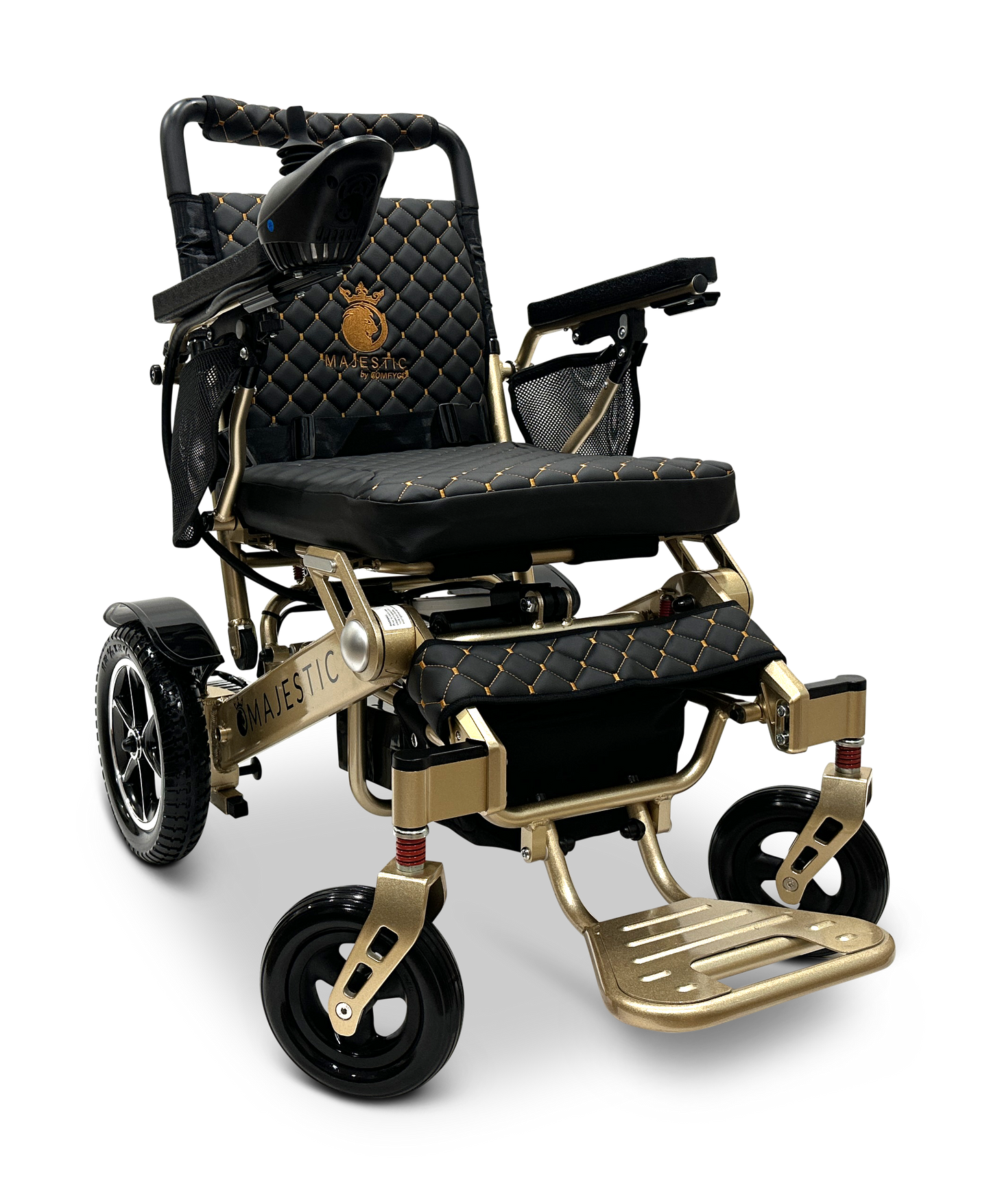 MAJESTIC IQ-7000 Auto Folding Remote Controlled Electric Wheelchair Bronze Black