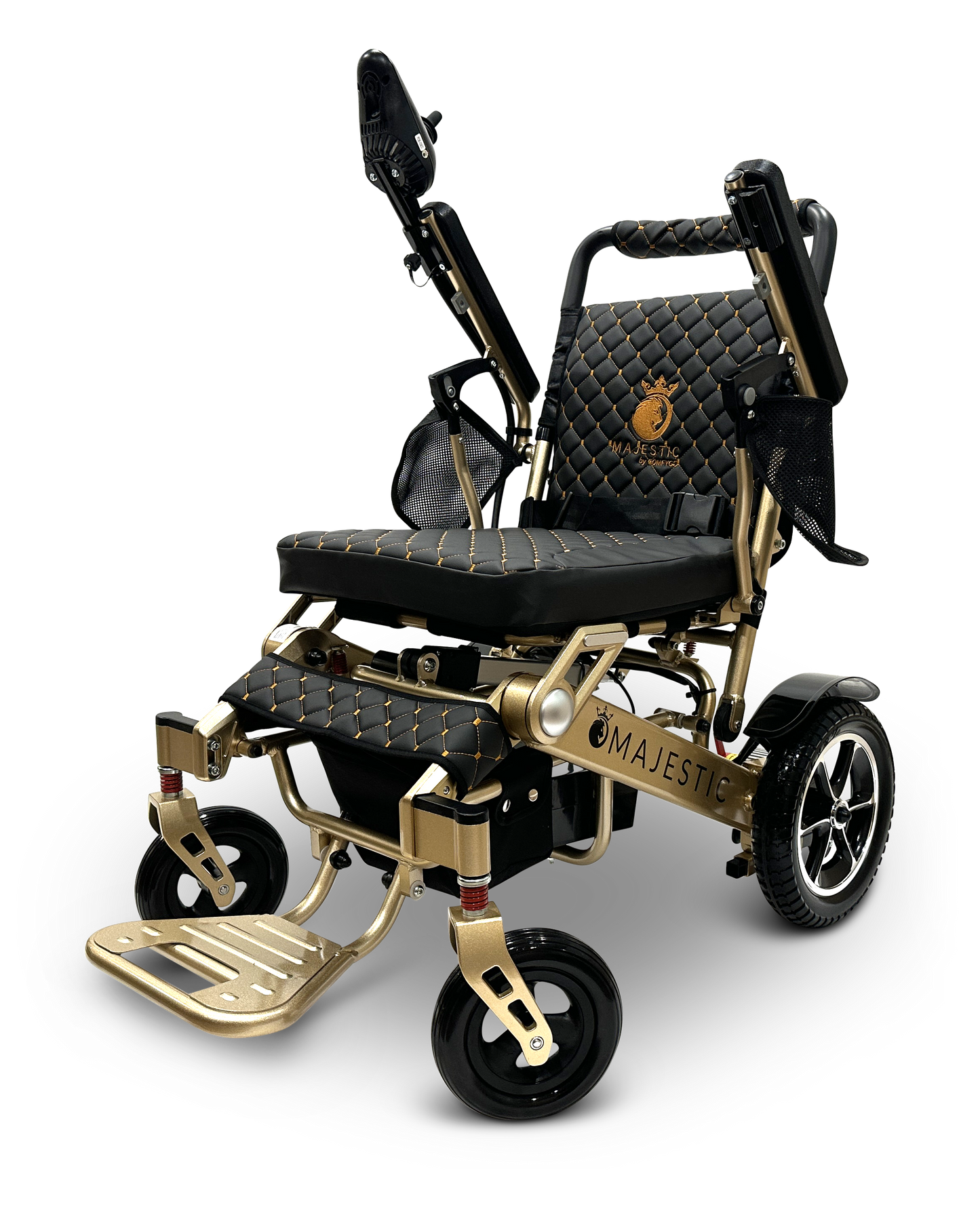 MAJESTIC IQ-7000 Auto Folding Remote Controlled Electric Wheelchair Bronze Black