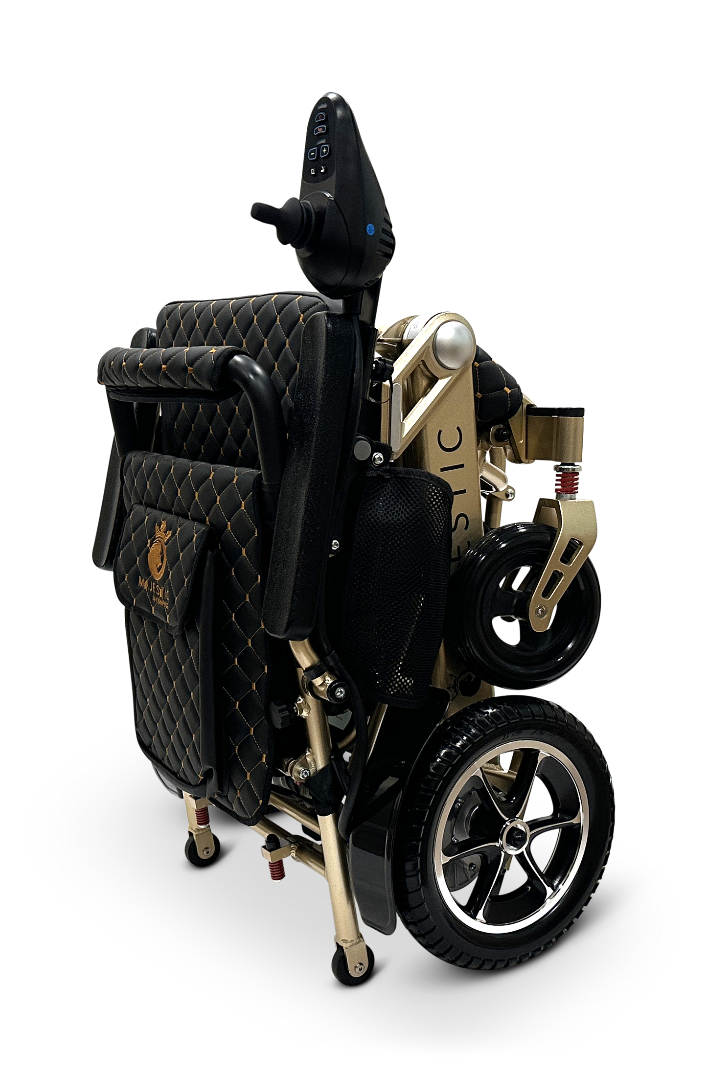 MAJESTIC IQ-7000 Auto Folding Remote Controlled Electric Wheelchair Bronze Black