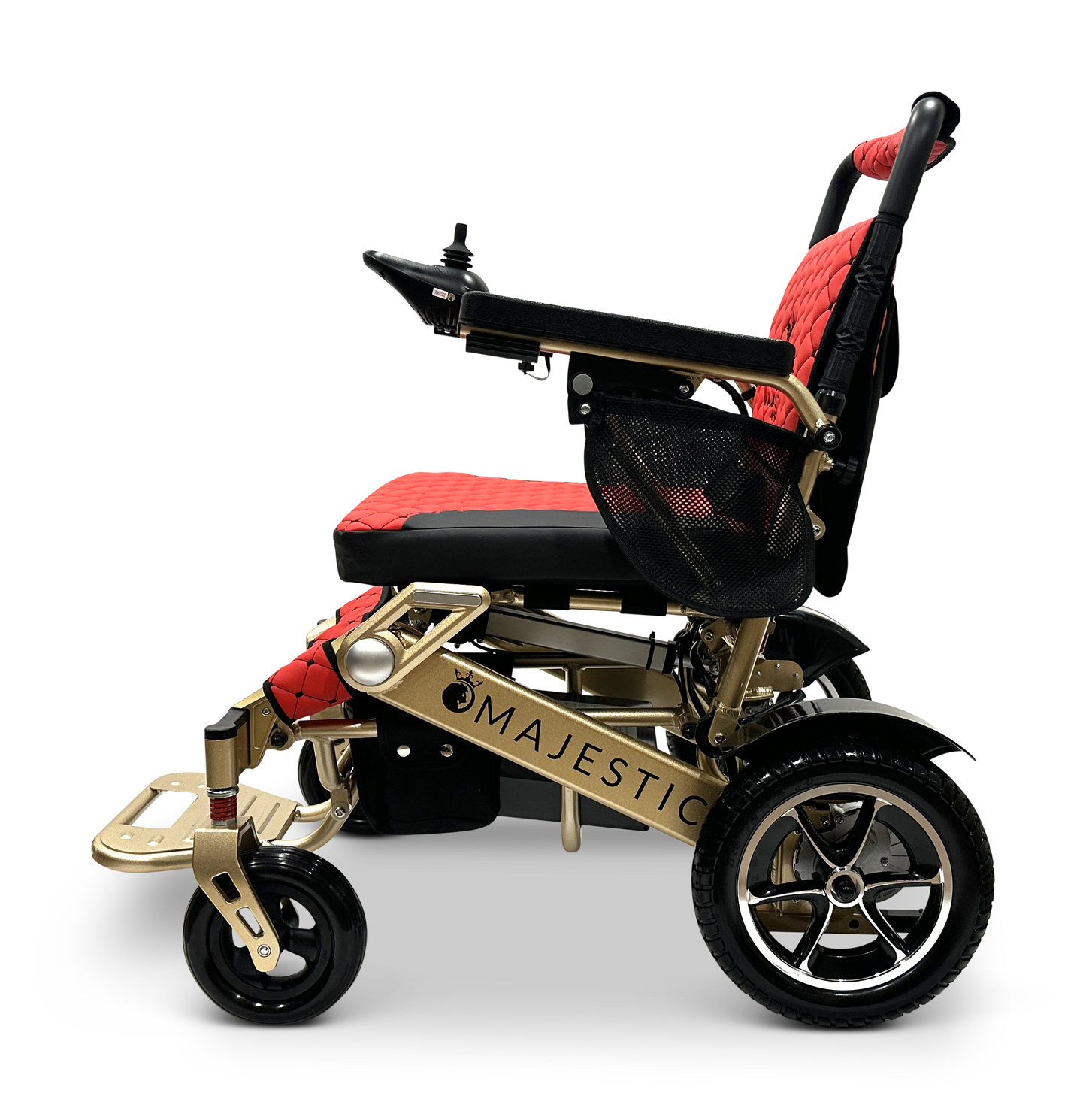 MAJESTIC IQ-7000 Auto Folding Remote Controlled Electric Wheelchair Bronze Red