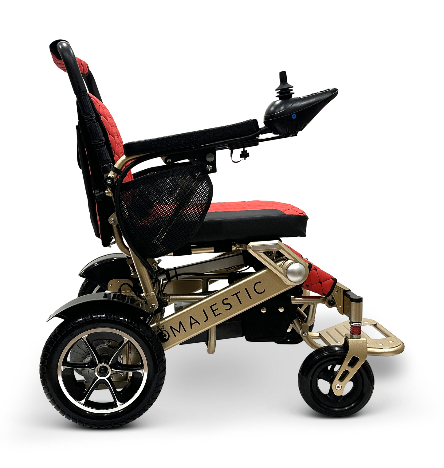 MAJESTIC IQ-7000 Auto Folding Remote Controlled Electric Wheelchair Bronze Red