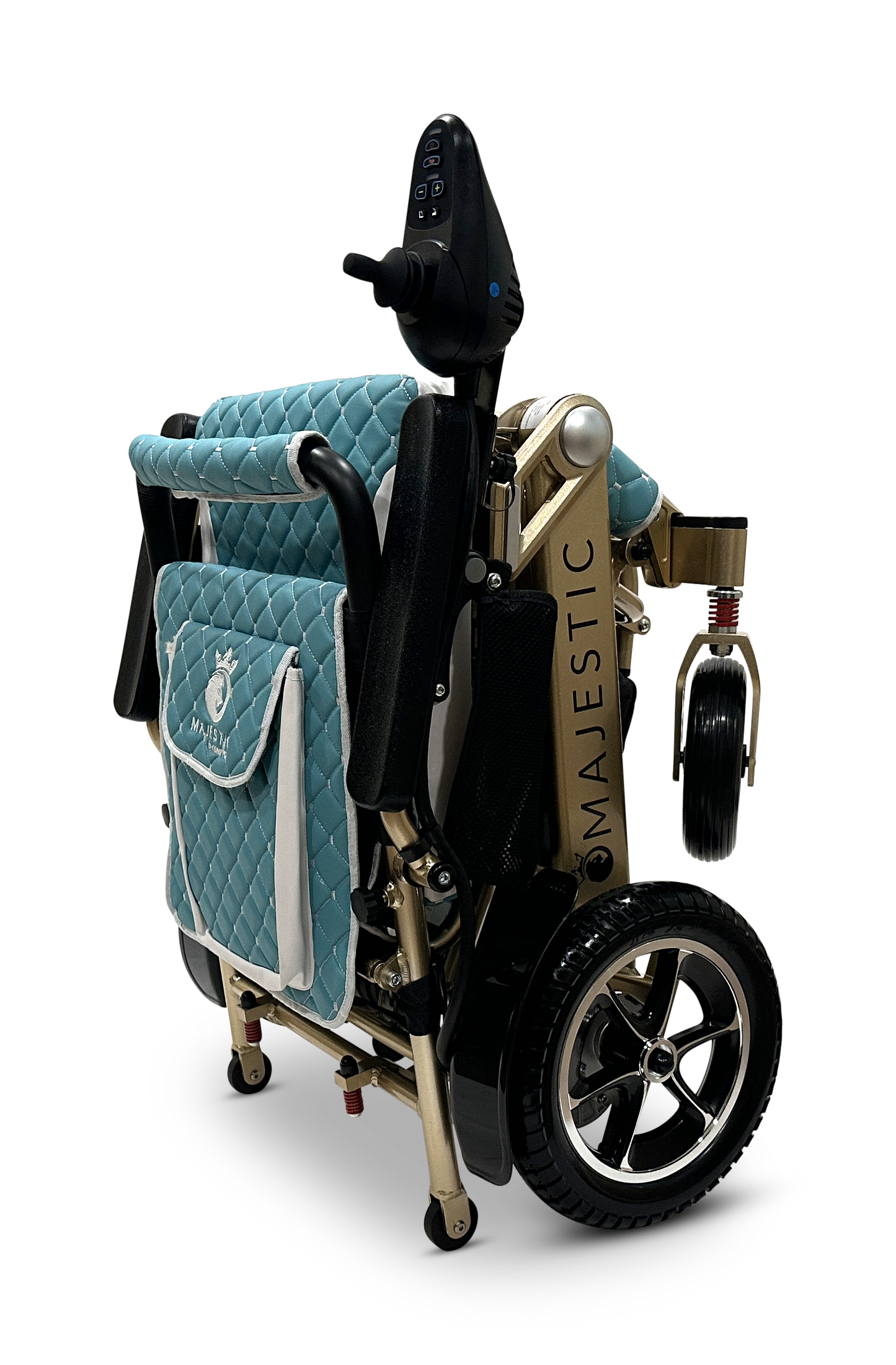 MAJESTIC IQ-7000 Auto Folding Remote Controlled Electric Wheelchair Bronze Teal