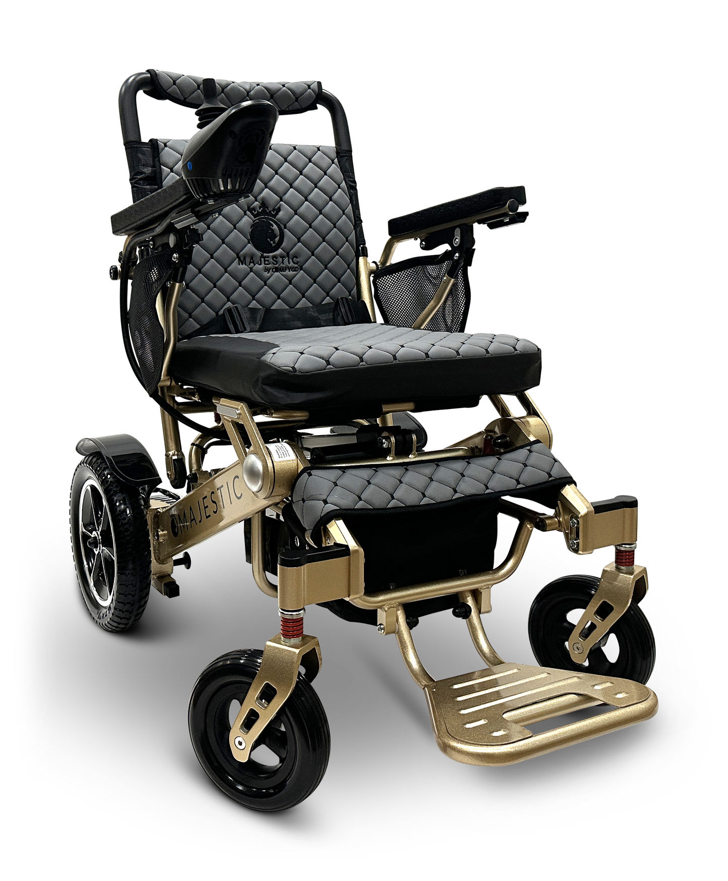 MAJESTIC IQ-7000 Auto Folding Remote Controlled Electric Wheelchair Bronze Gray