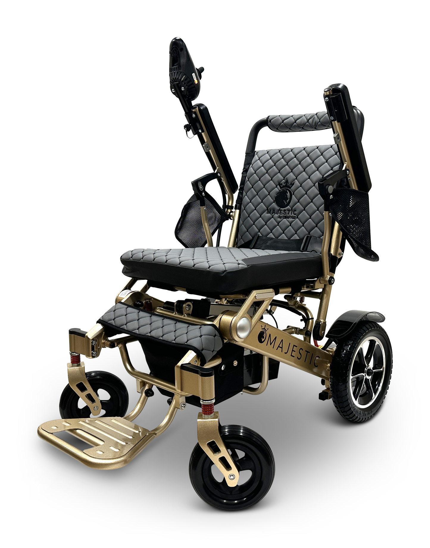 MAJESTIC IQ-7000 Auto Folding Remote Controlled Electric Wheelchair Bronze Gray