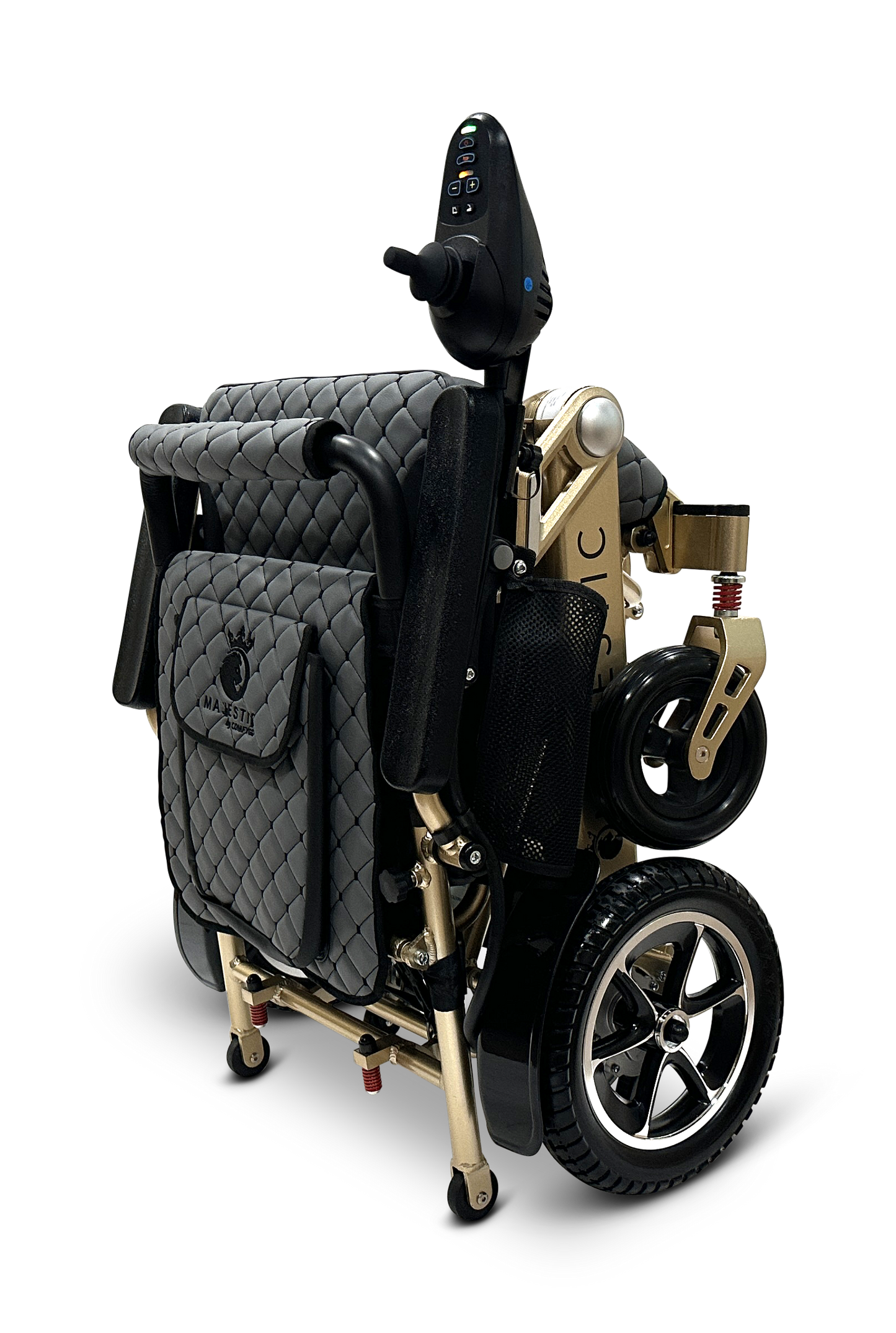 MAJESTIC IQ-7000 Auto Folding Remote Controlled Electric Wheelchair Bronze Gray