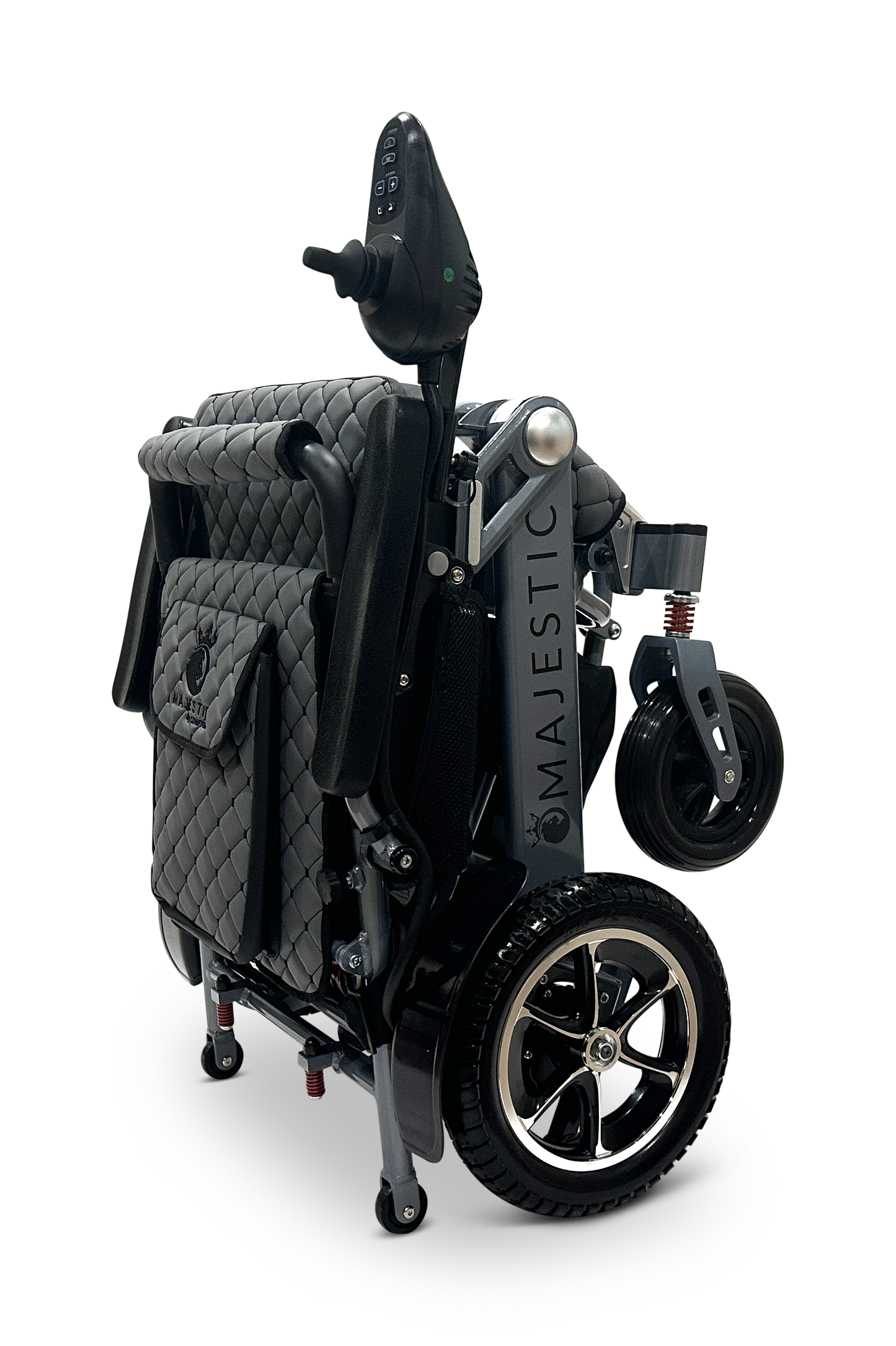 MAJESTIC IQ-7000 Auto Folding Remote Controlled Electric Wheelchair Silver Gray
