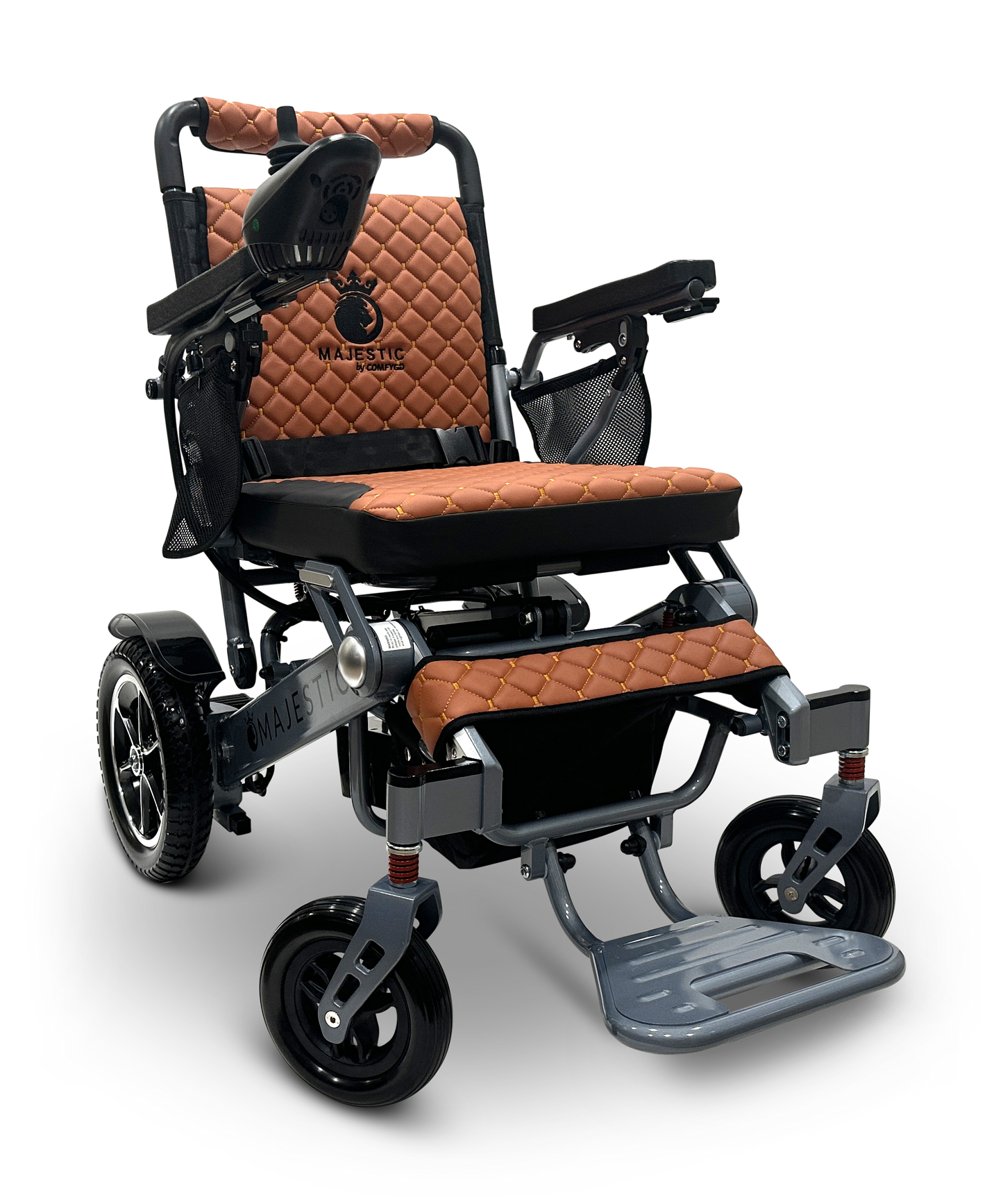 MAJESTIC IQ-7000 Auto Folding Remote Controlled Electric Wheelchair Silver Taba