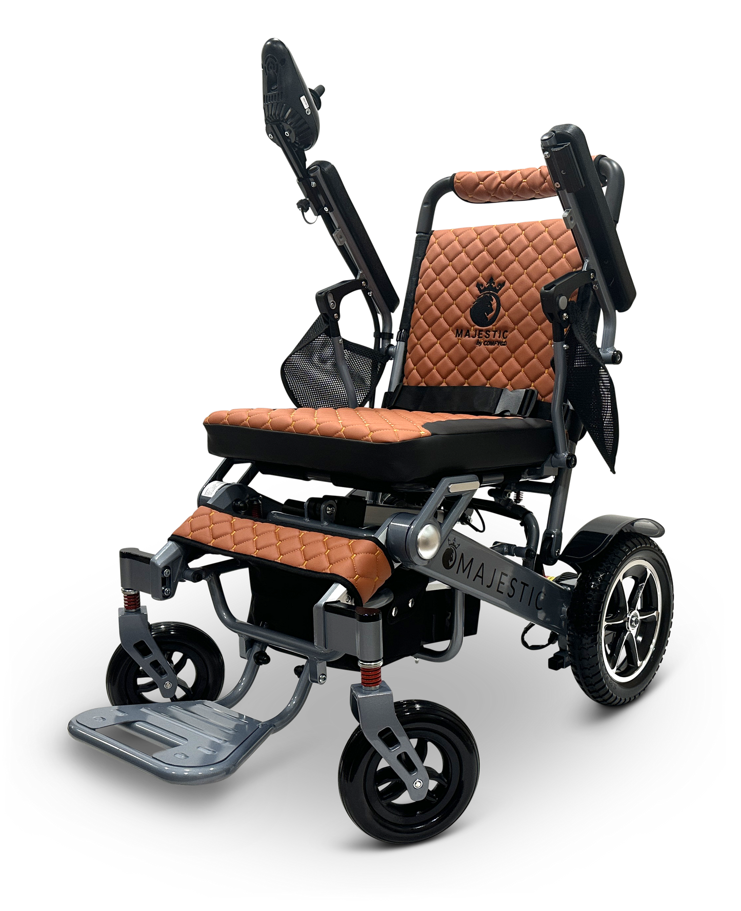 MAJESTIC IQ-7000 Auto Folding Remote Controlled Electric Wheelchair Silver Taba